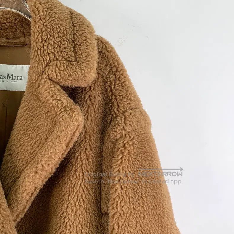 Max Mara Max Mara Dark Brown Camel Hair Lapel Double Breasted Long Size M / US 6-8 / IT 42-44 - 3 Thumbnail