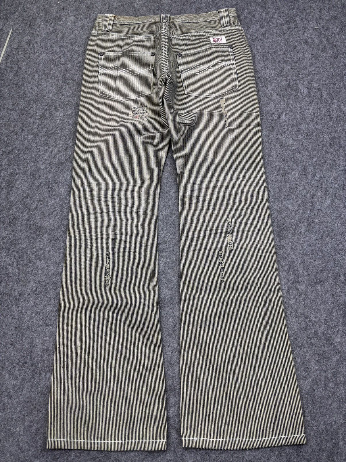 Seditionaries 💥Flare💥Risot Hickory Boro Distressed Multipocket Pant F719 Size US 31 - 25 Thumbnail