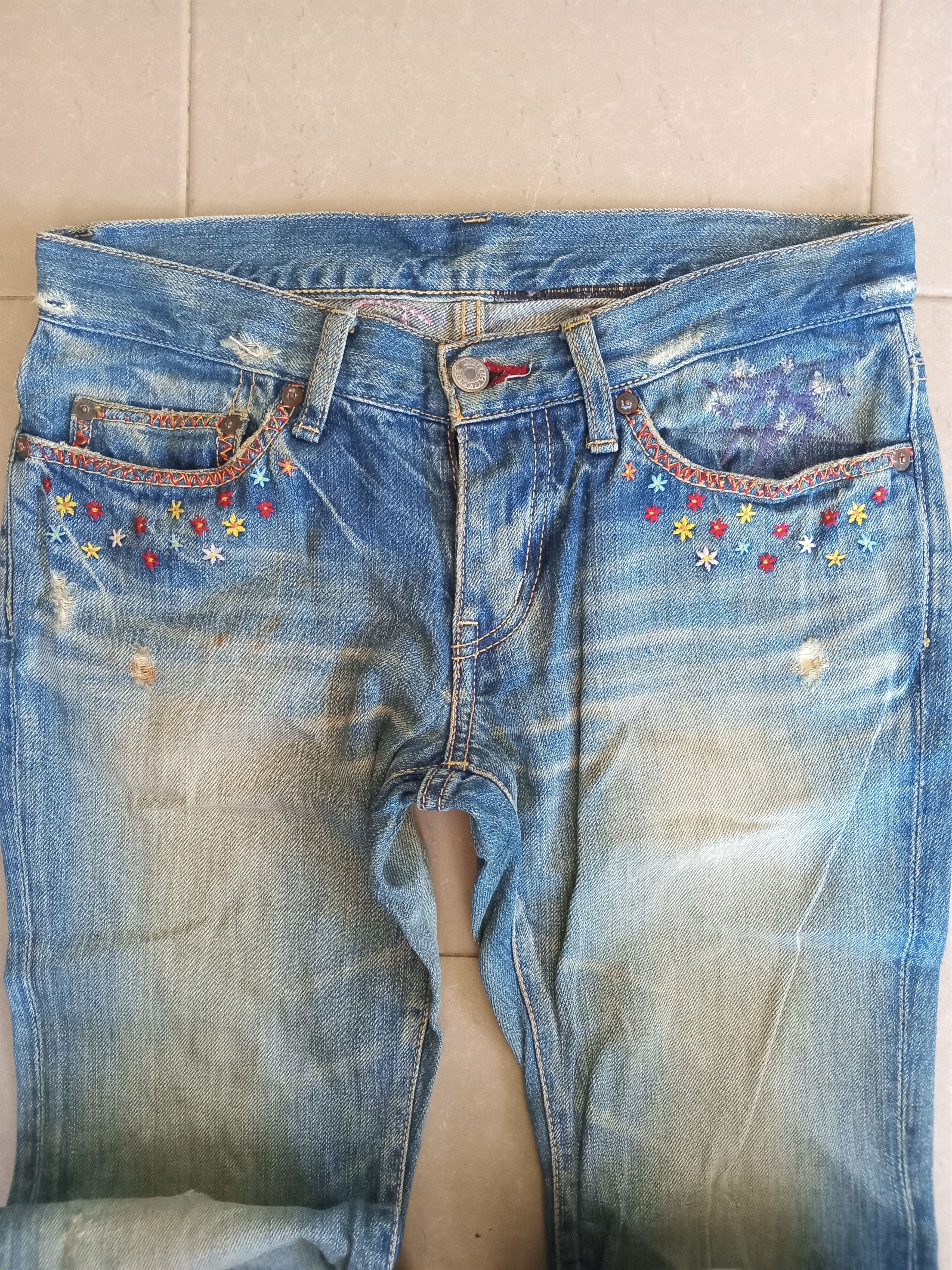 Hysteric Glamour × Japanese Brand LAST DROP💥Vintage Hysteric Glamour Distressed Flare Jeans Size US 29 - 6 Thumbnail