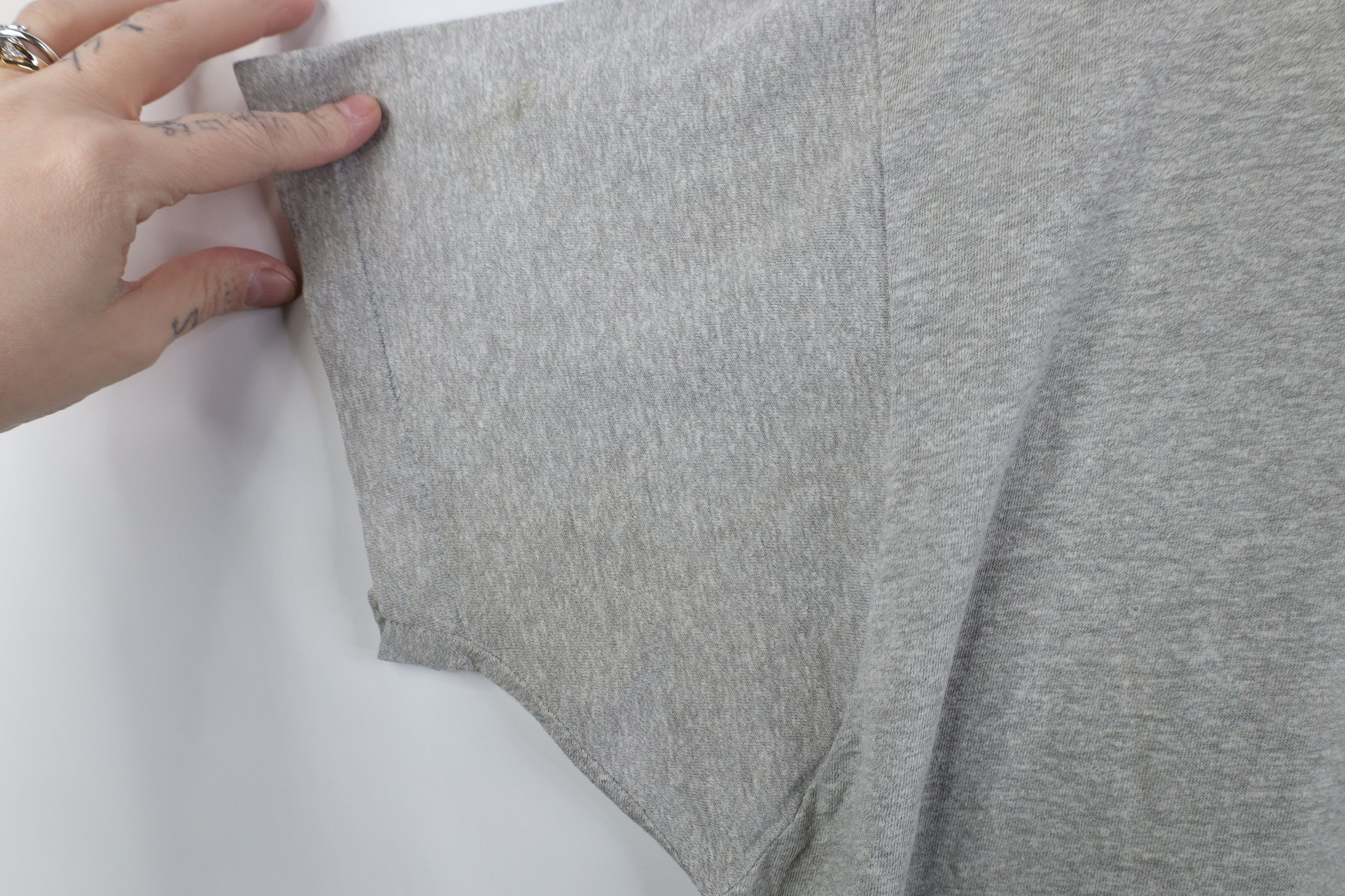 Vintage Vintage 80s 90s Streetwear Pocket T-Shirt Heather Gray USA Size US XXL / EU 58 / 5 - 10 Thumbnail