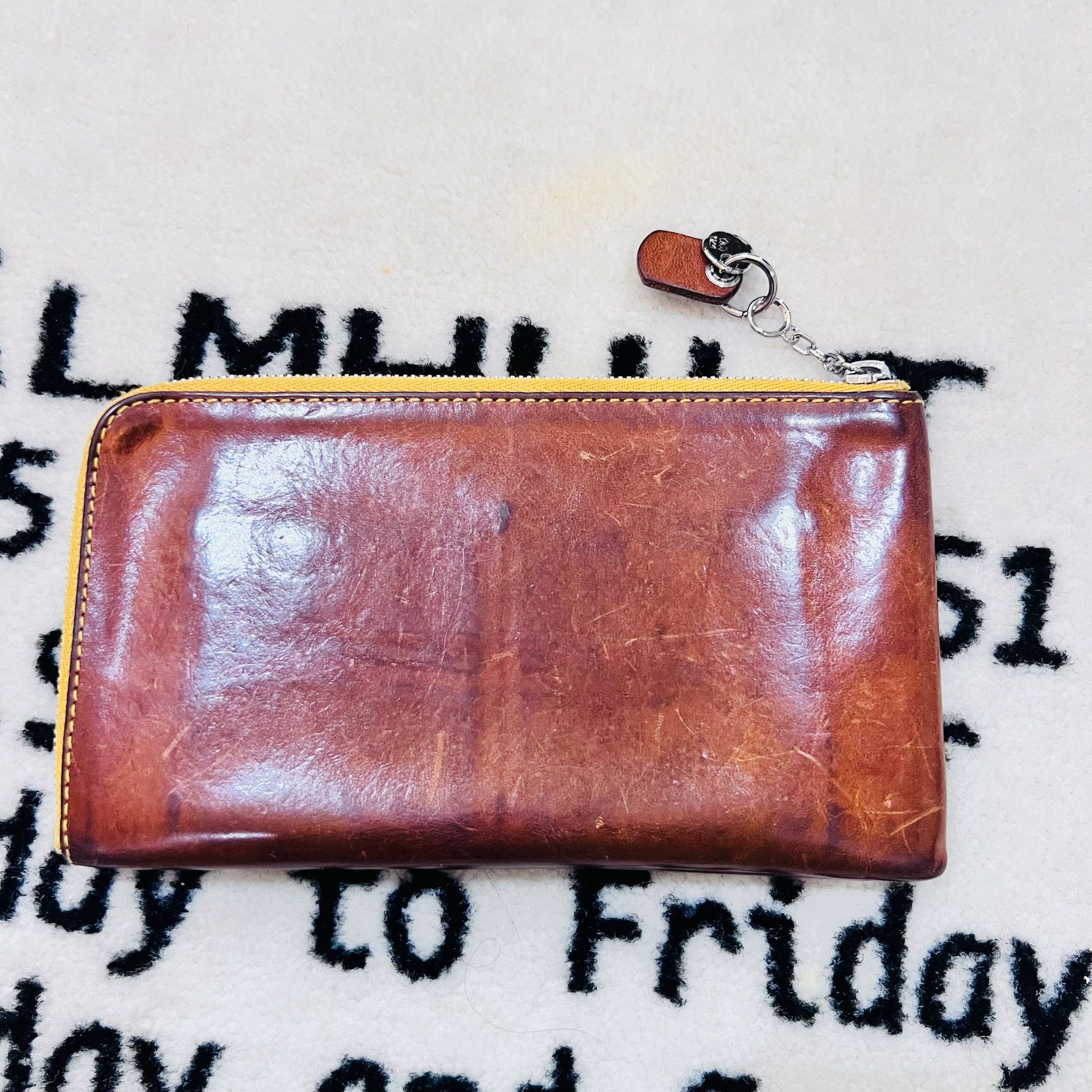 Other Vintage Ikenohata Ginkawaten Long Zip Italian Leather Wallet Size ONE SIZE - 8 Thumbnail