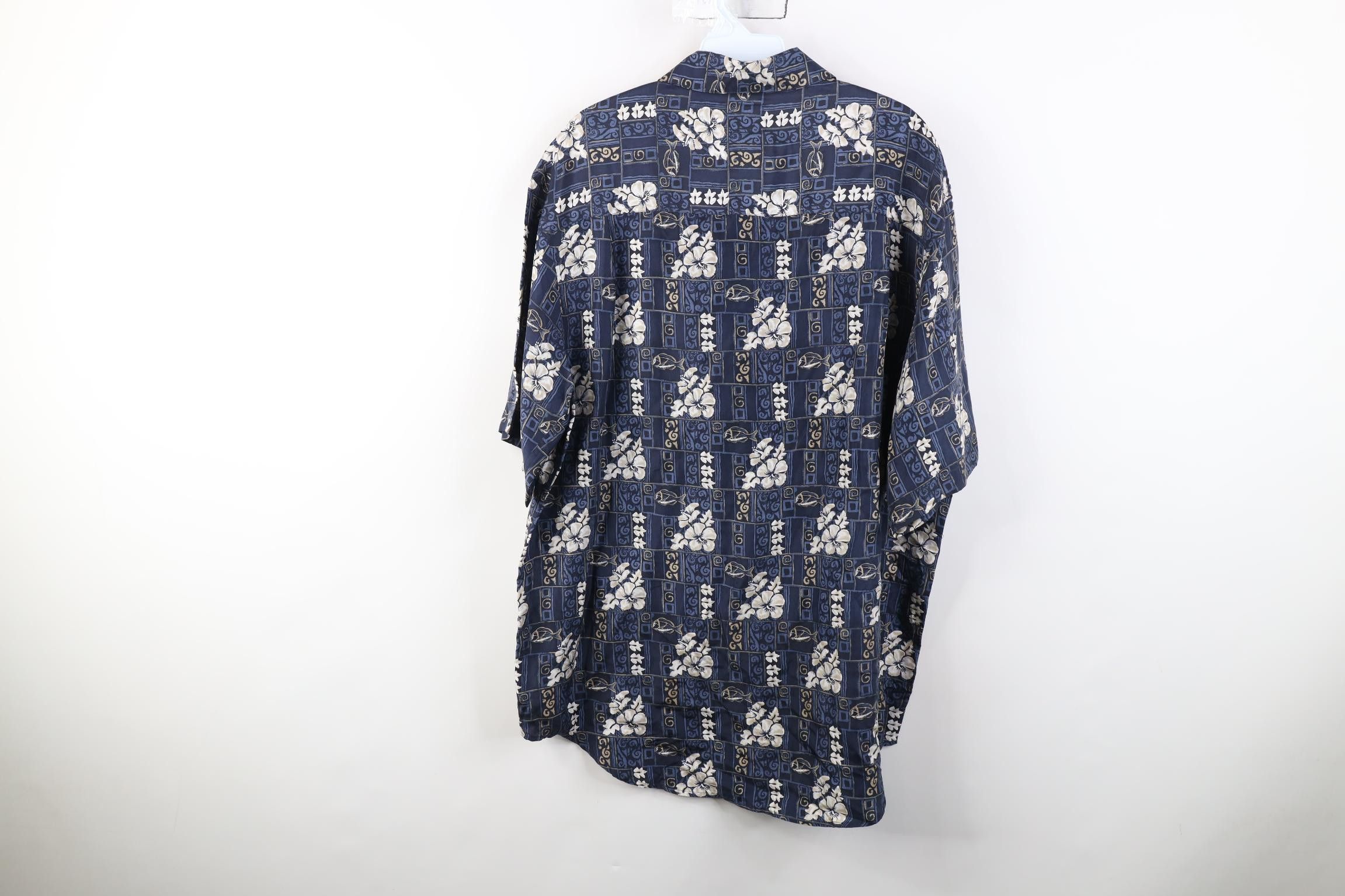 Vintage Vintage 90s Streetwear Fish Luau Hawaiian Button Shirt Size US M / EU 48-50 / 2 - 9 Thumbnail