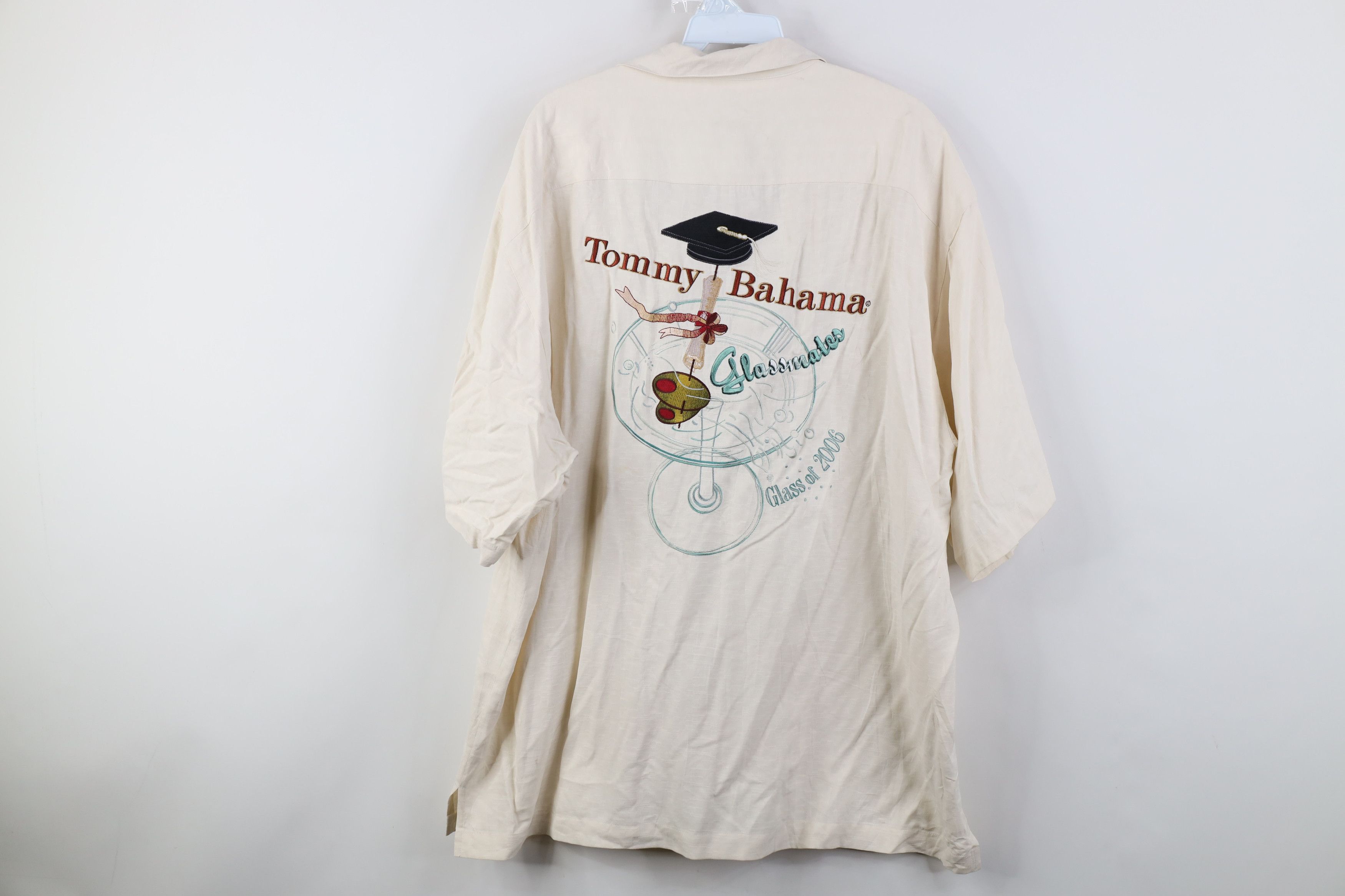 Tommy Bahama Vintage Y2K Tommy Bahama Looped Collar Button Shirt Cream Size US XL / EU 56 / 4 - 15 Thumbnail