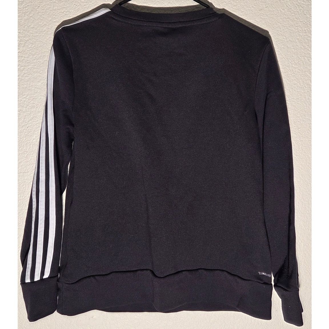 Adidas Adidas Black 3 Stripe Crew Neck Sweatshirt - Women's Small Size S / US 4 / IT 40 - 5 Thumbnail