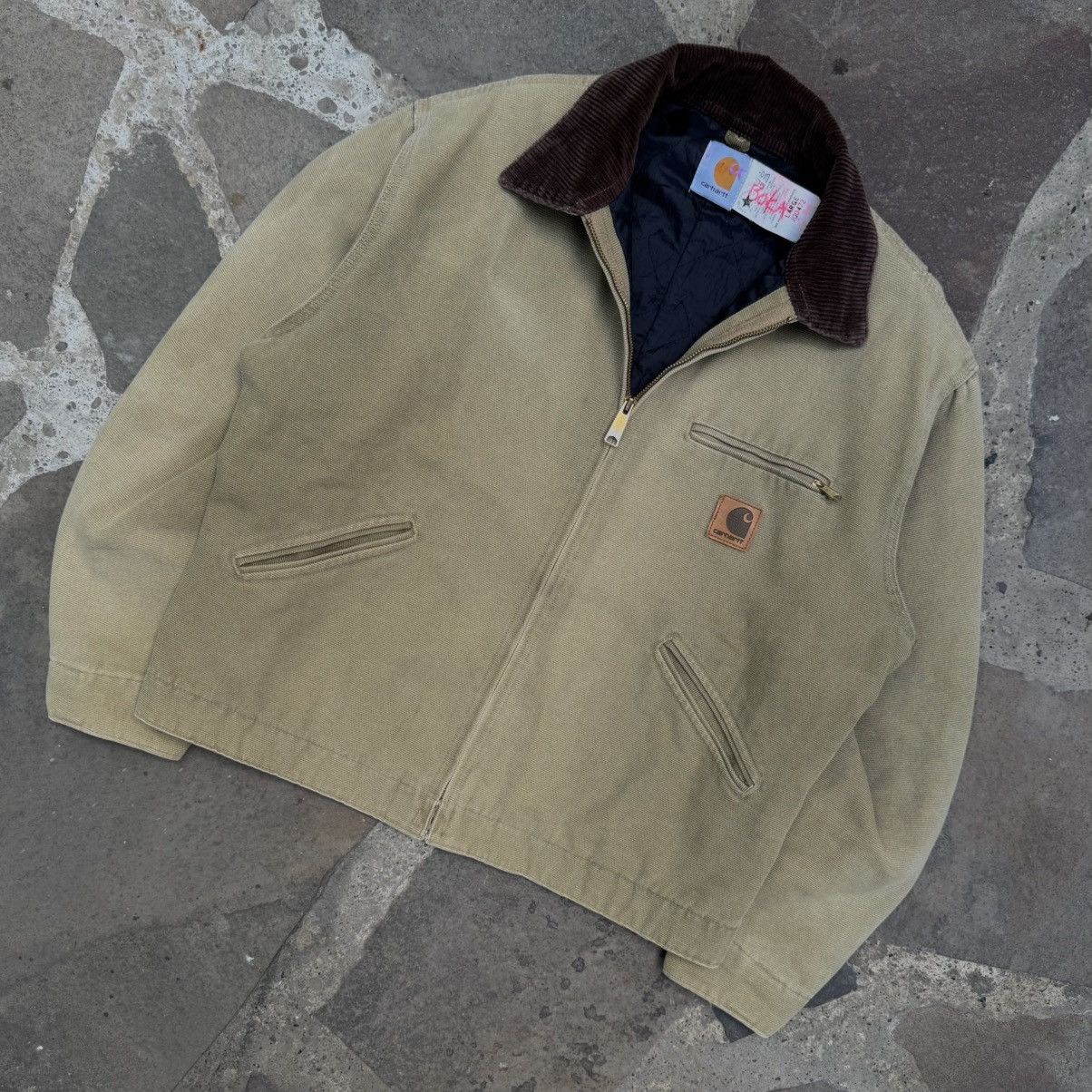 Carhartt 📦 SOLD 📦 Super rare Carhartt Detroit Jacket JQ0472 TAN Size US L / EU 52-54 / 3 - 3 Thumbnail