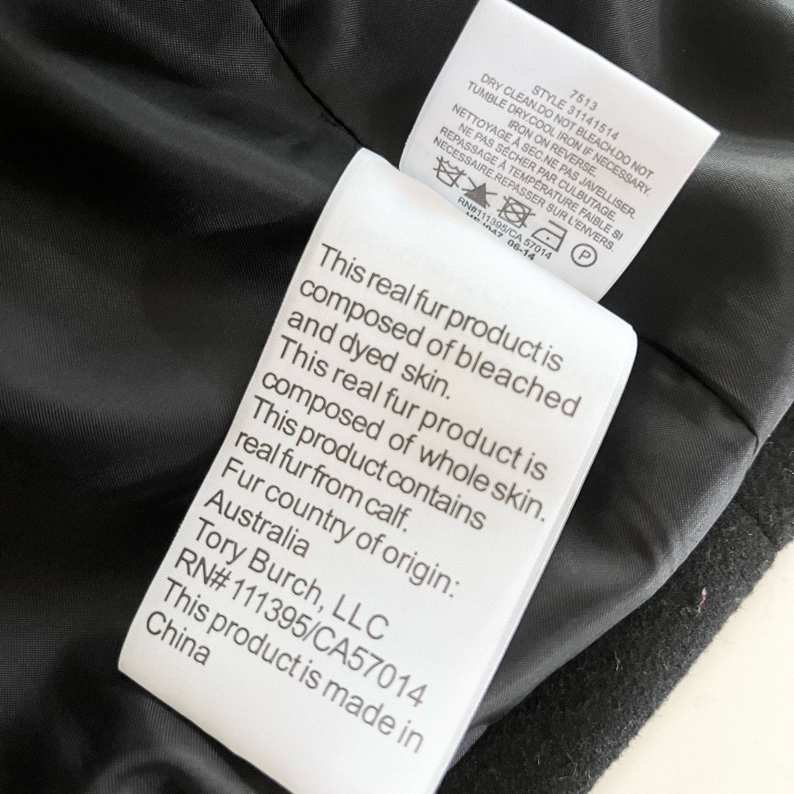 Tory Burch Tory Burch Peggy Calf Half Trimmed Wool Blend Jacket Black Size XL / US 12-14 / IT 48-50 - 9 Thumbnail