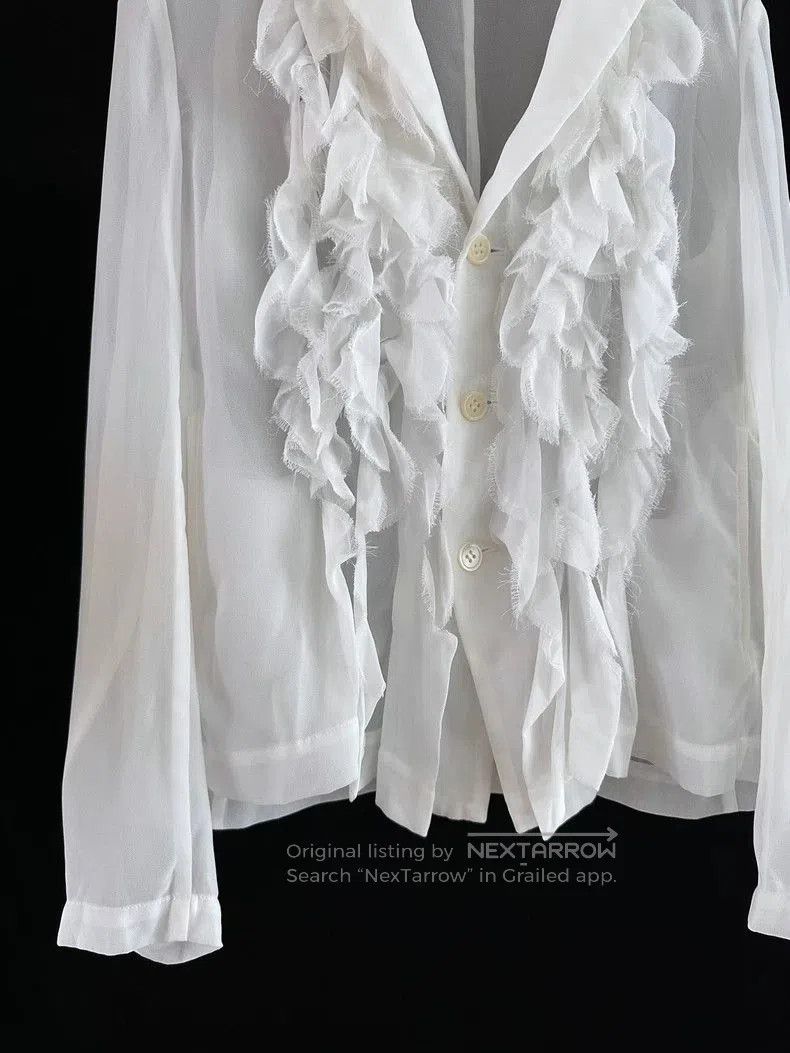 Comme des Garcons Comme des Garcons Ruffled White Blouse. Size US XS / EU 42 / 0 - 2 Thumbnail