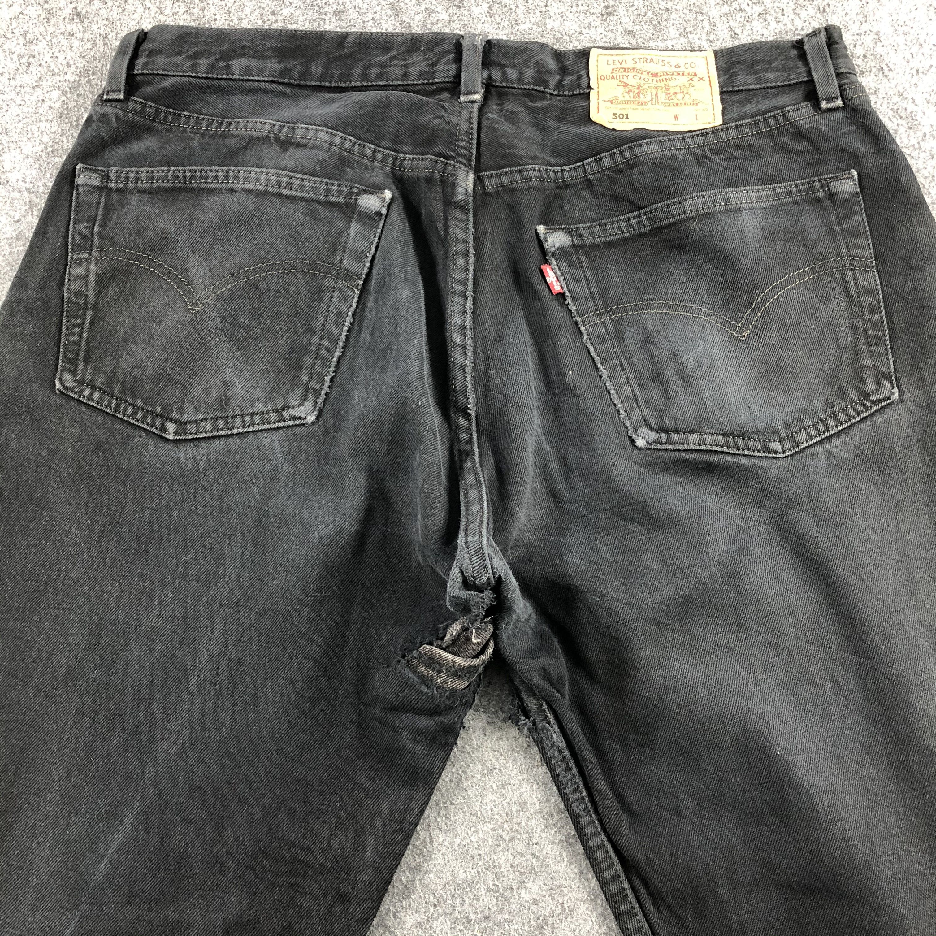 Levi's Vintage 90s Distress Levis 501 Jeans-J1427 Size US 38 / EU 54 - 4 Thumbnail