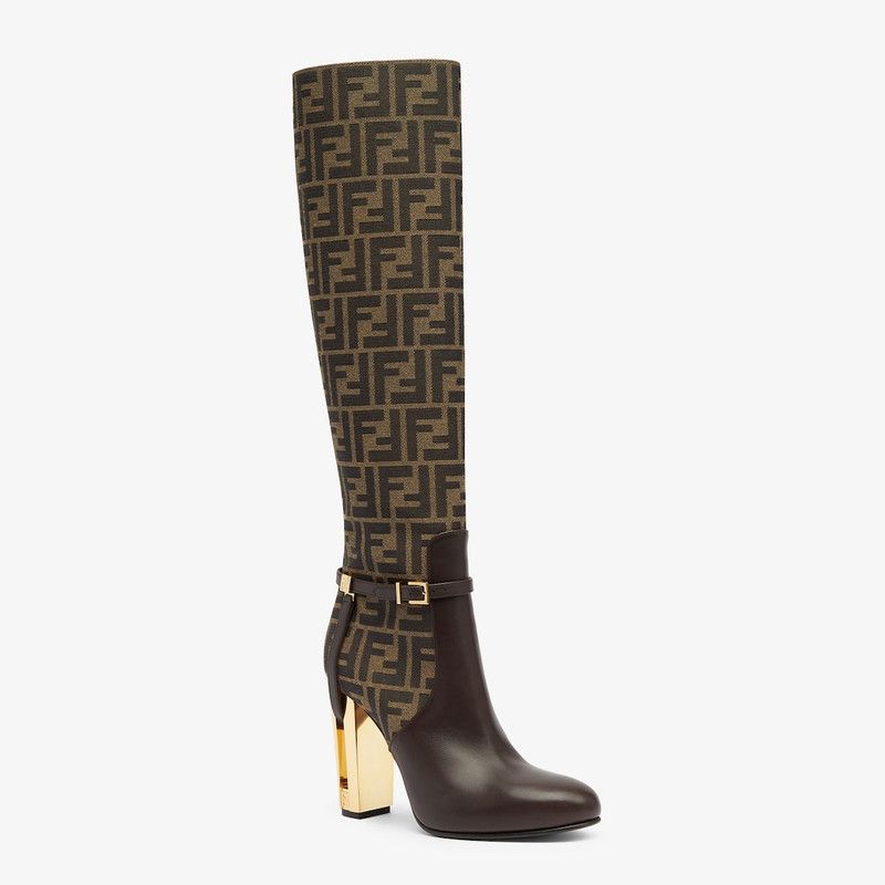 Fendi o1s1wg110226 Delfina Boots in Brown Size US 10 / IT 40 - 2 Thumbnail