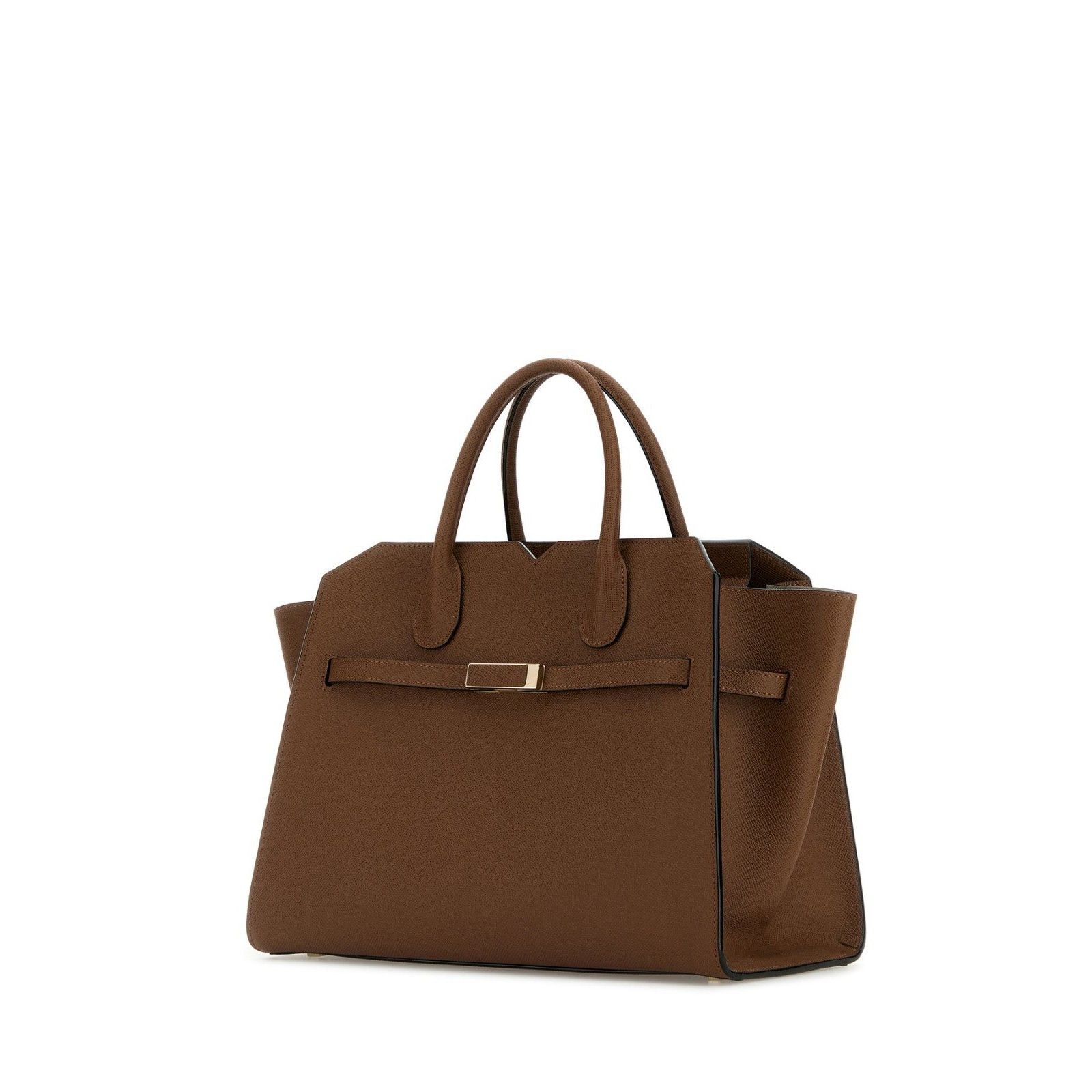 Valextra VALEXTRA Milano Medium Brown Grained Leather Top Handle Bag Size ONE SIZE - 2 Thumbnail