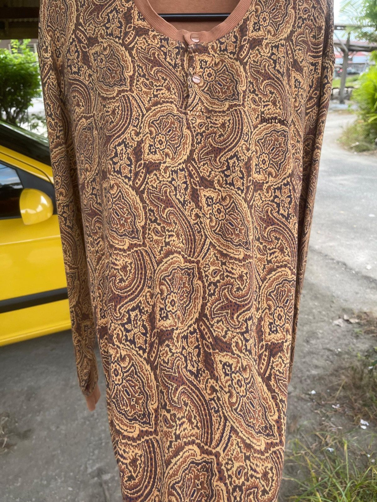 Burberry Vintage 90s Burberrys Art Motive Paisley Sweatshirt Size US L / EU 52-54 / 3 - 7 Thumbnail