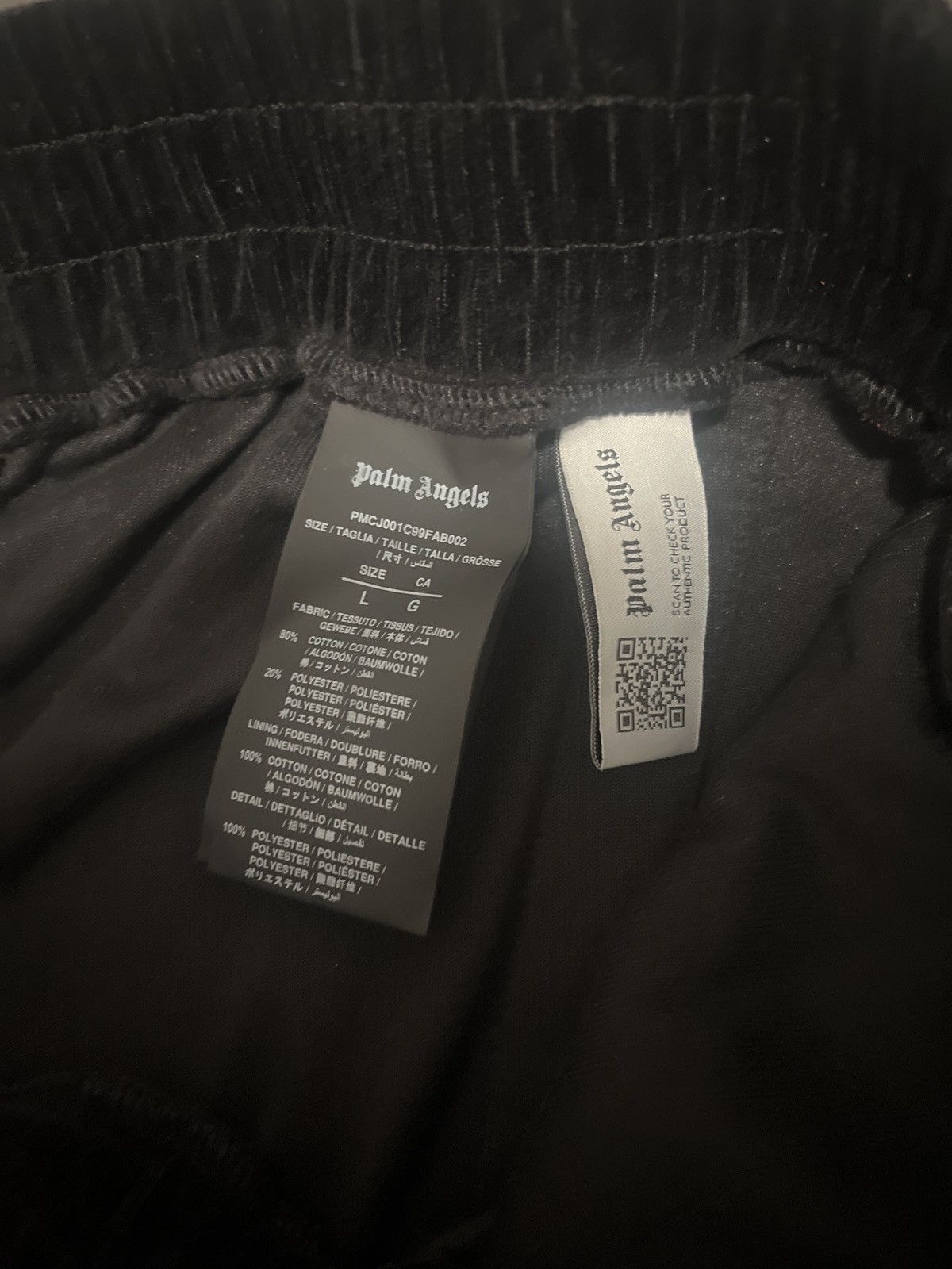 Palm Angels Palm Angels Black Velour Size US 34 / EU 50 - 4 Thumbnail