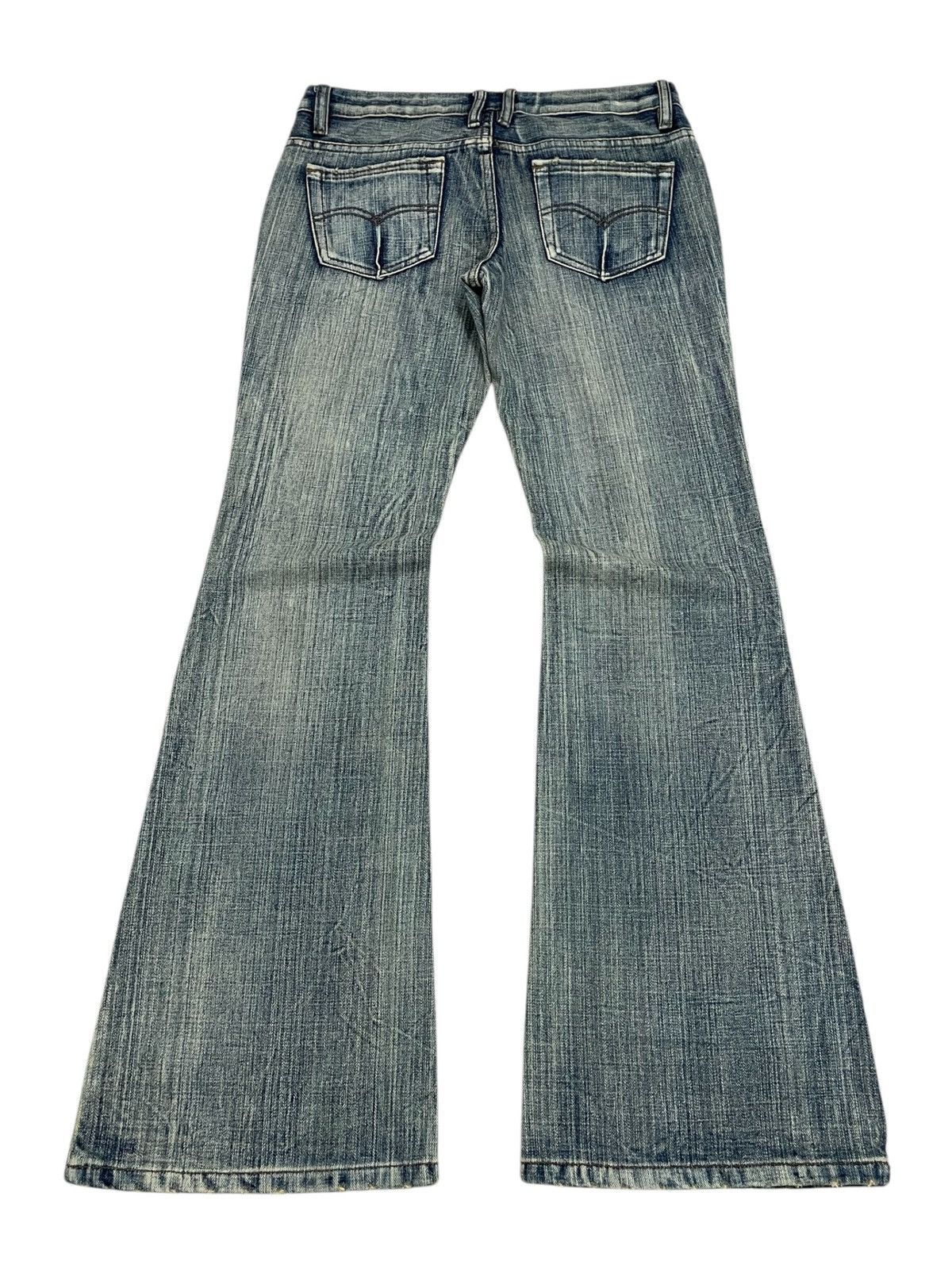 If Six Was Nine × Japanese Brand Still Mud Light Wash High Rise Flare Distressed Style Pants Size US 30 / EU 46 - 2 Thumbnail