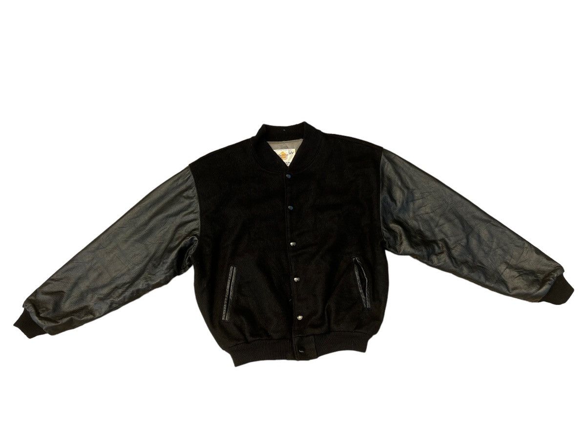 Golden Bear Vintage 80s Golden Bear Black Varsity Bomber Jacket Size US S / EU 44-46 / 1 - 15 Thumbnail