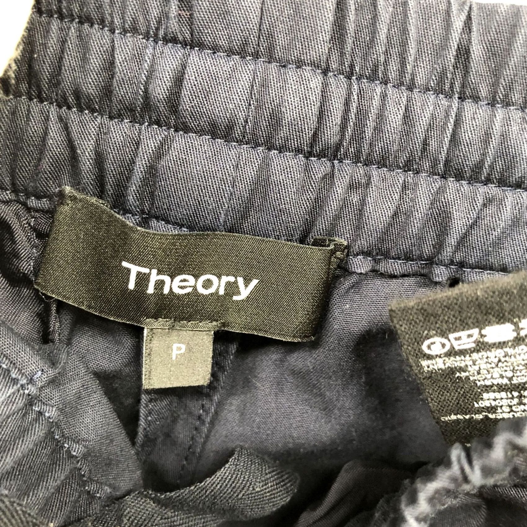 Theory VINTAGE? No. Theory Easy Trouser Classic Chino Pants Womens P SP Navy Blue Pull On Tapered Size 28" / US 6 / IT 42 - 6 Thumbnail