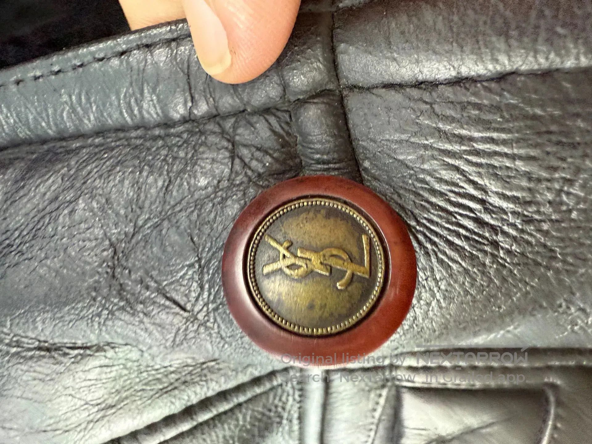 Yves Saint Laurent YSL Men's Lambskin Leather Jacket. Size US XL / EU 56 / 4 - 7 Thumbnail