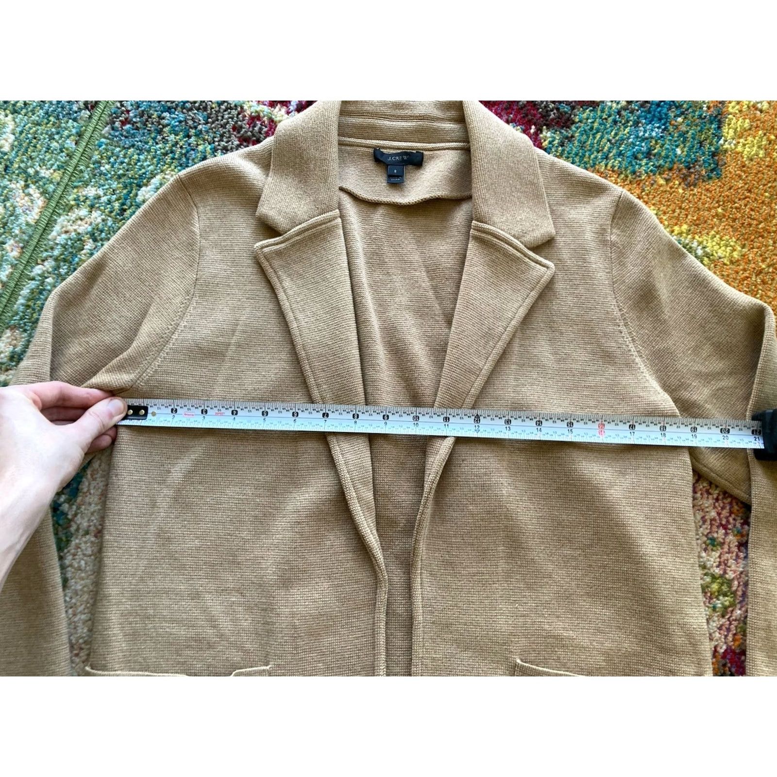 J.Crew VINTAGE J.CREW Open Front Sweater Blazer Coat Womens Size S Beige 100% Merino Wool Cozy Size S / US 4 / IT 40 - 4 Thumbnail
