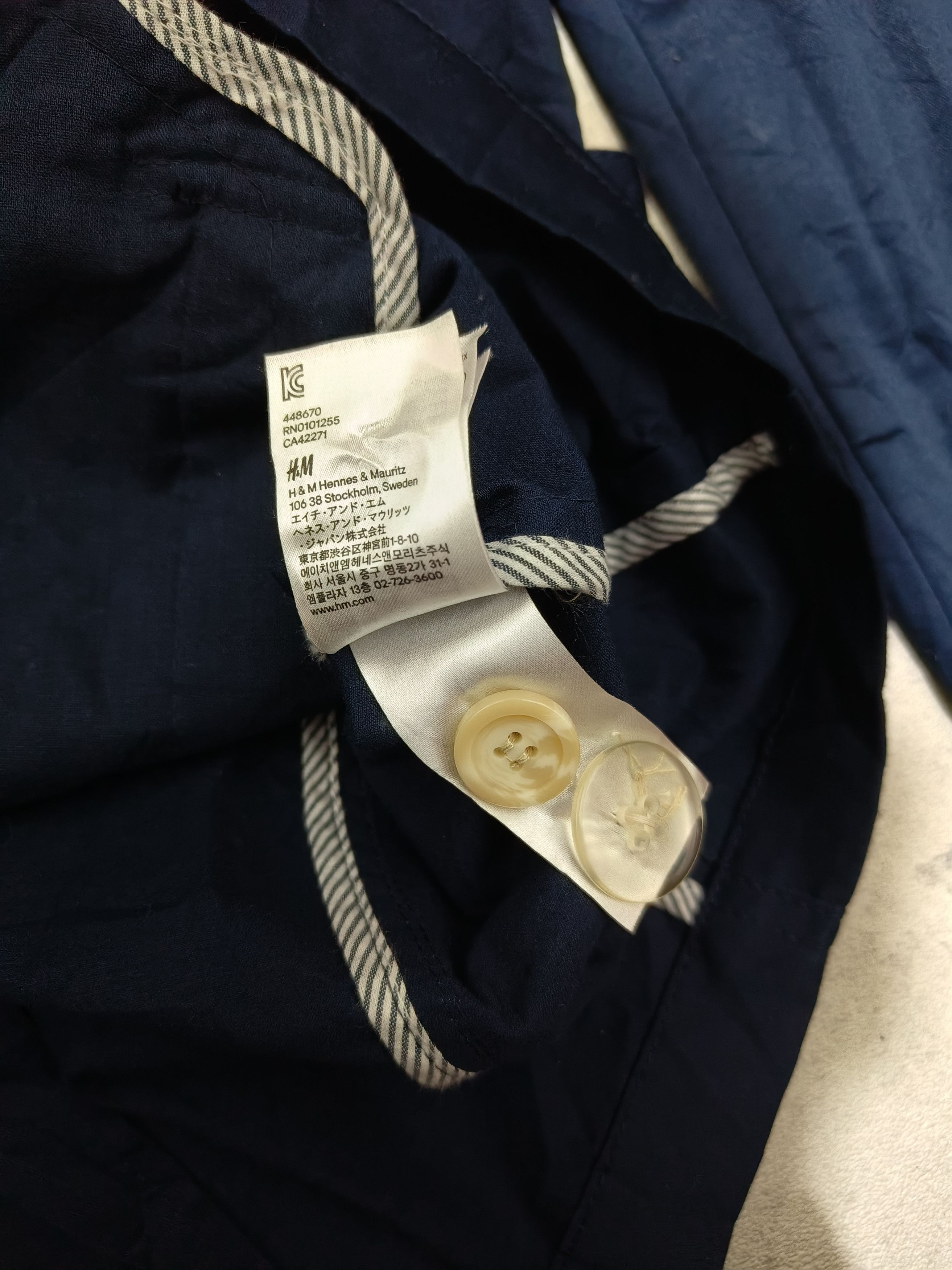 Other H&M Women's Navy Trench Coat Size XS / US 0-2 / IT 36-38 - 7 Thumbnail