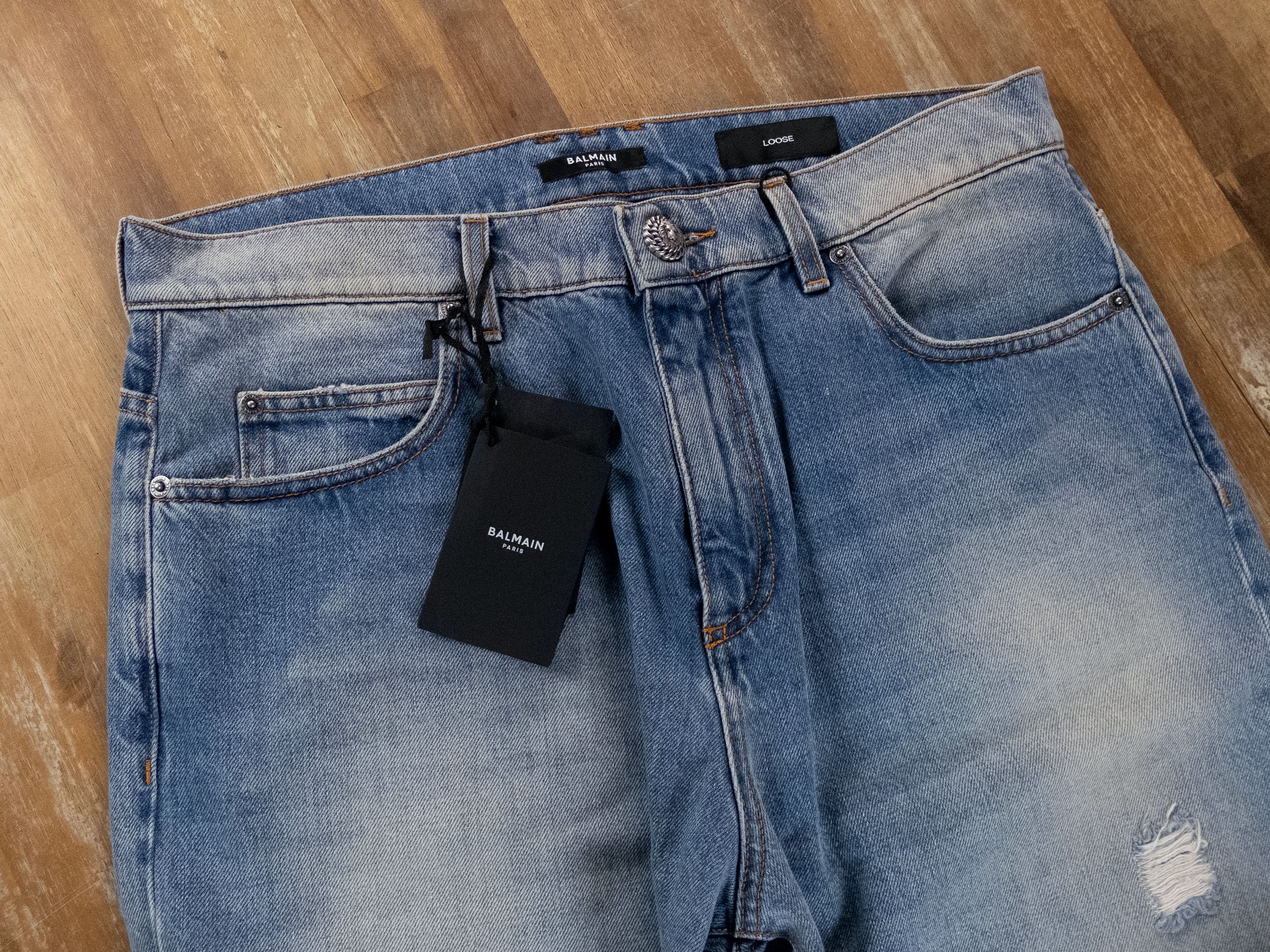 Balmain BALMAIN Paris blue mid rise flare leg jeans Size 32 Size US 32 / EU 48 - 5 Thumbnail