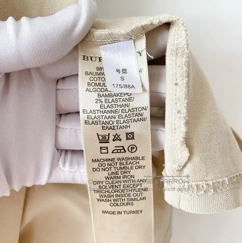 Burberry Burberry Long Sleeve Cotton T-Shirt in Khaki. Size S / US 4 / IT 40 - 8 Thumbnail