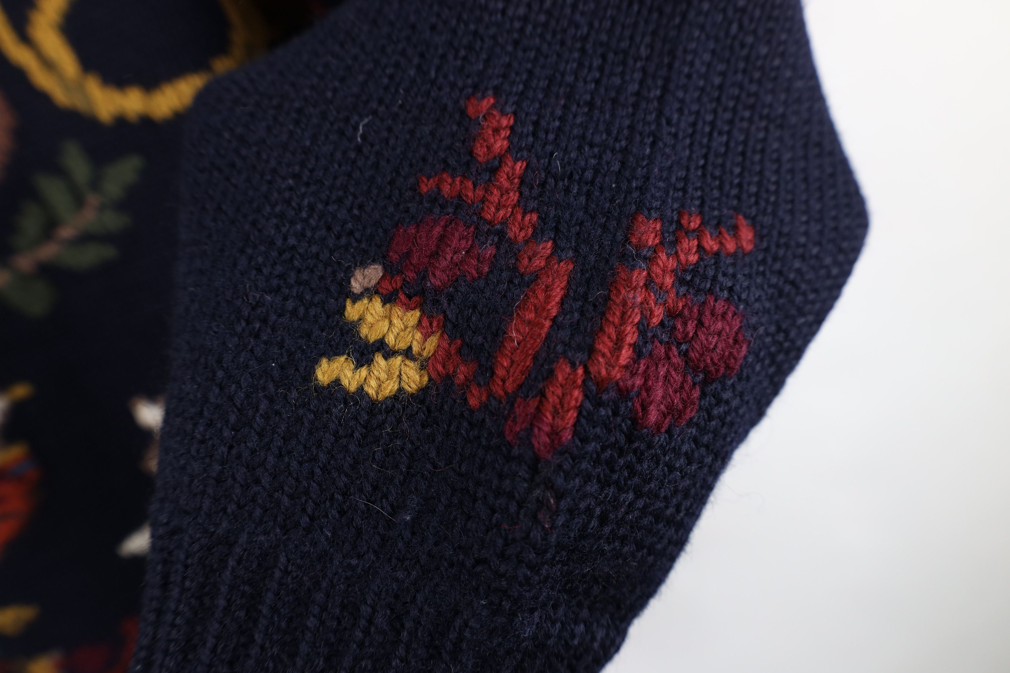 Vintage Vintage 70s Streetwear Needlepoint Animal Knit Sweater Size L / US 10 / IT 46 - 6 Thumbnail