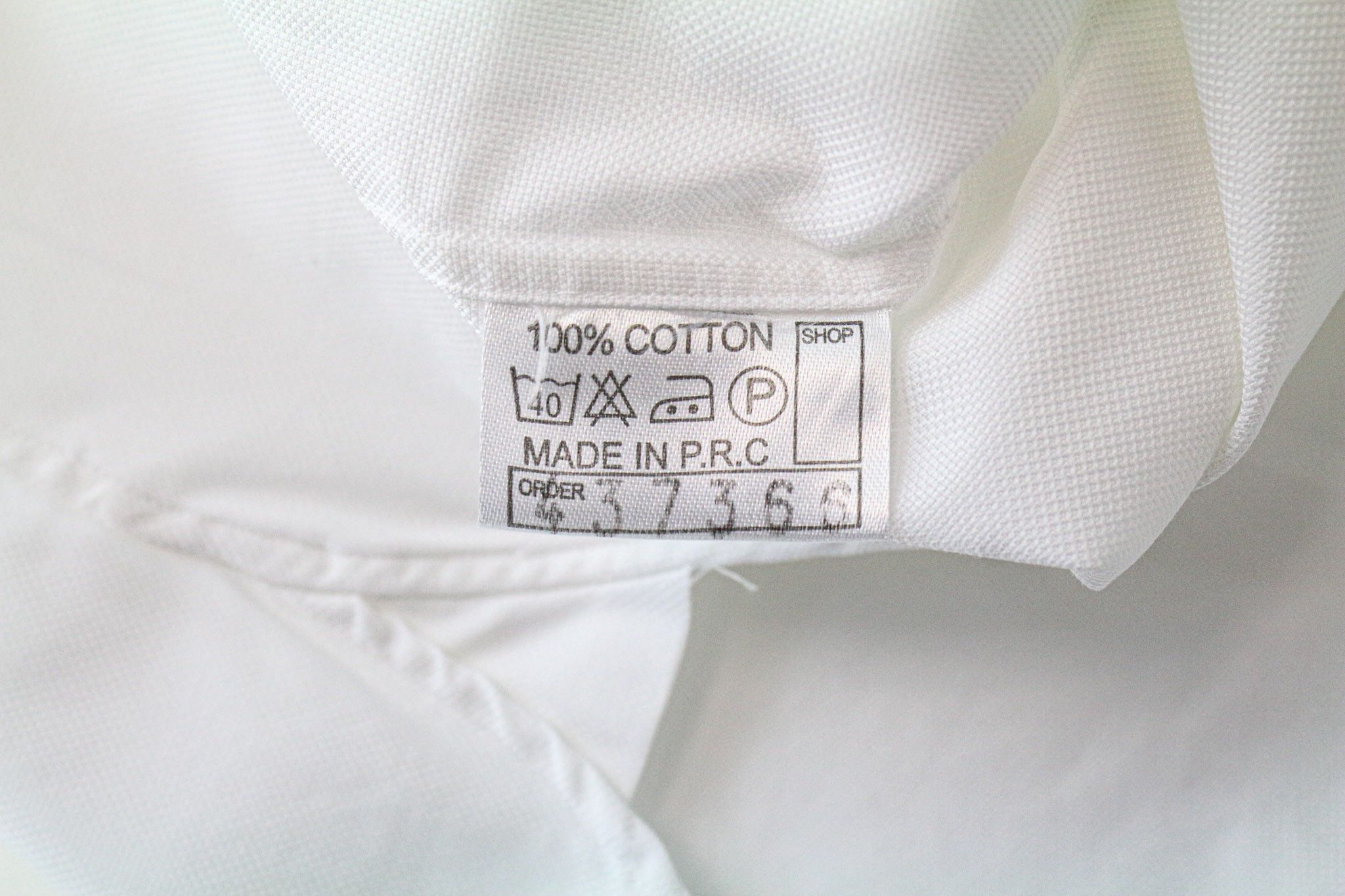 Suitsupply 37/14 1/2 White Cotton Long Sleeve Shirt 79281 Size 36R - 6 Thumbnail
