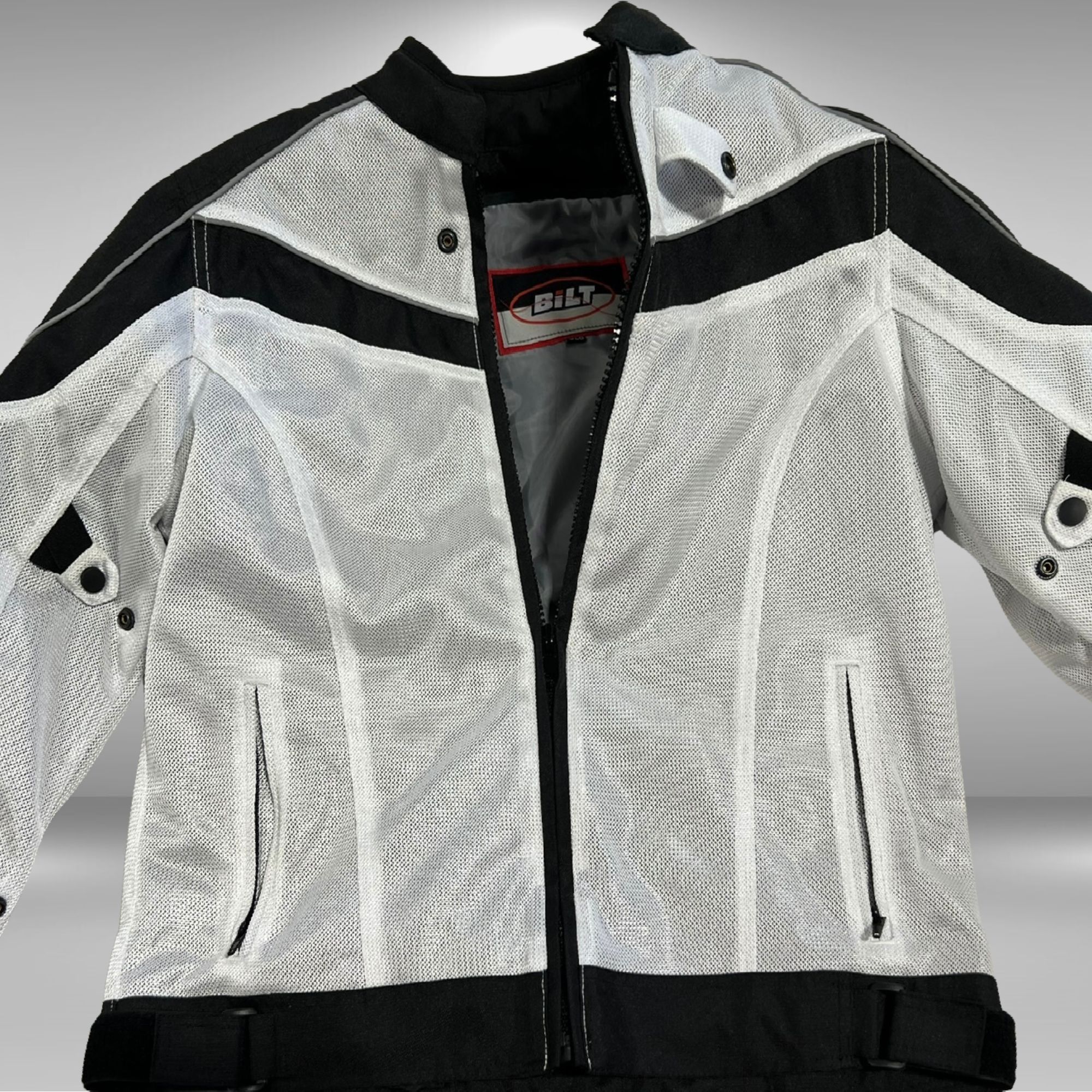 Other BILT Techno 2 Motorcycle Jacket – White/Black, Armored Size L / US 10 / IT 46 - 3 Thumbnail