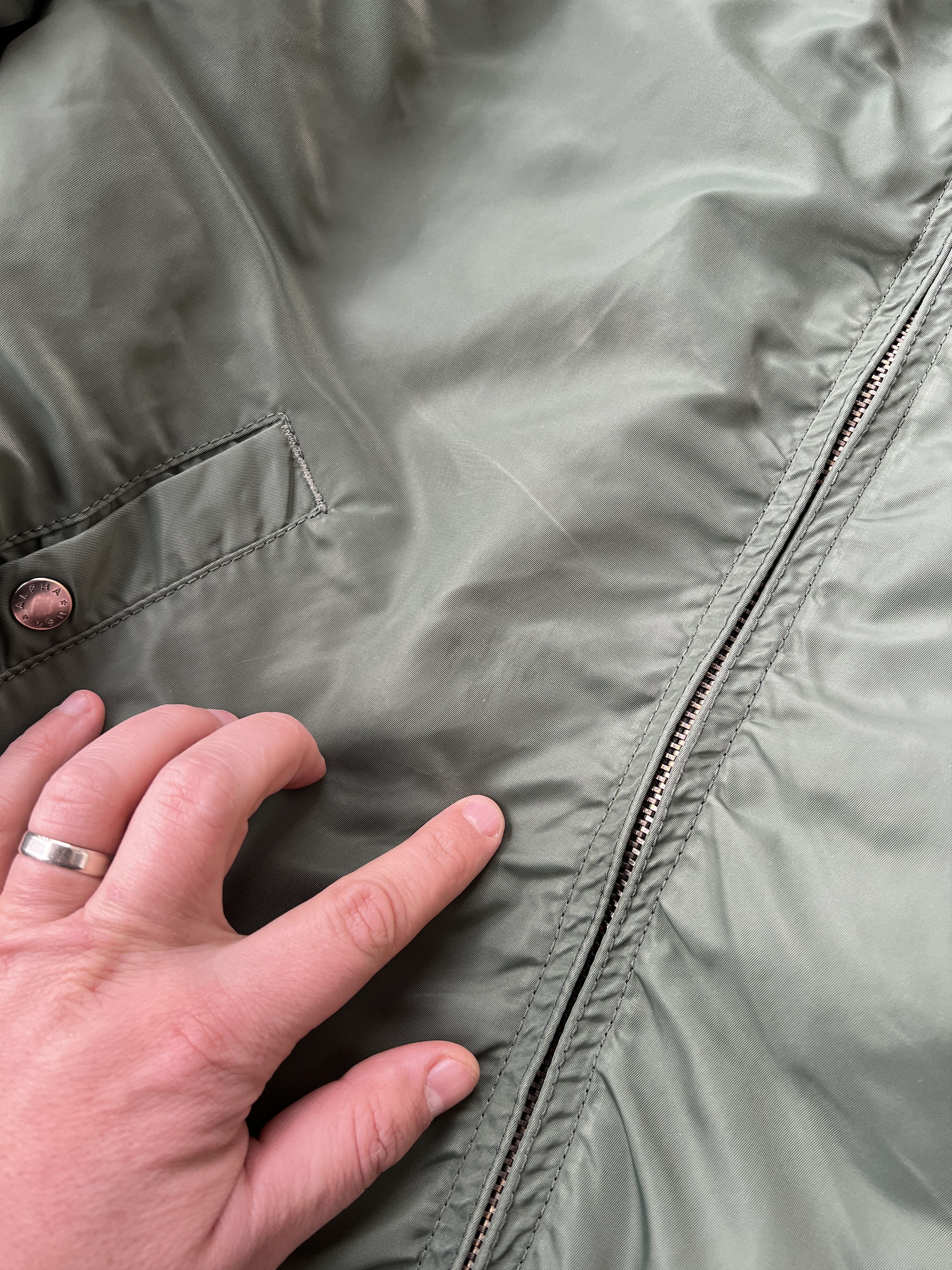Alpha Industries Alpha Industries Khaki Bomber Jacket Size US L / EU 52-54 / 3 - 10 Thumbnail