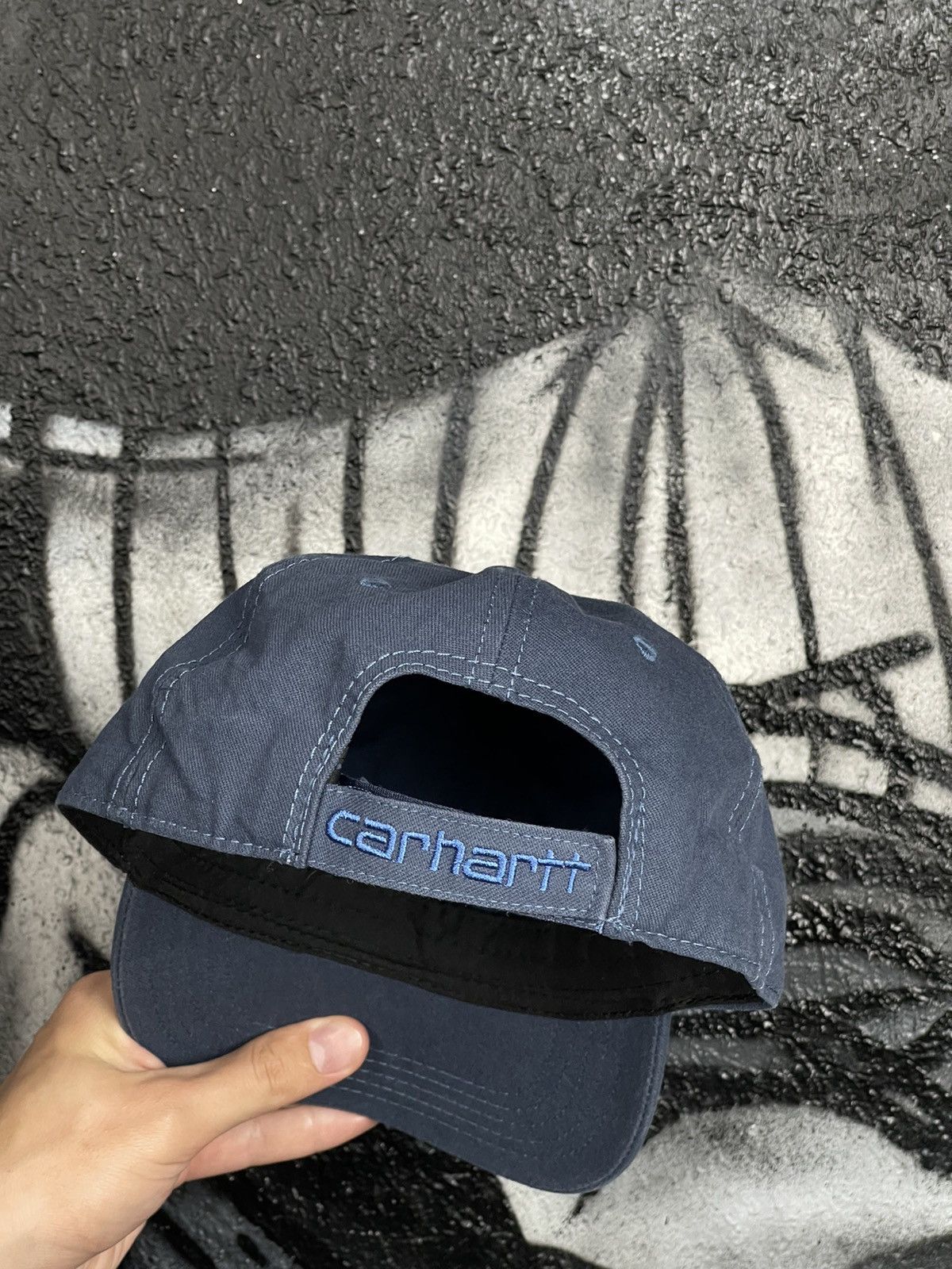 Carhartt Carhartt Leather Logo Blue Baseball Cap One Size Fits Size ONE SIZE - 6 Thumbnail