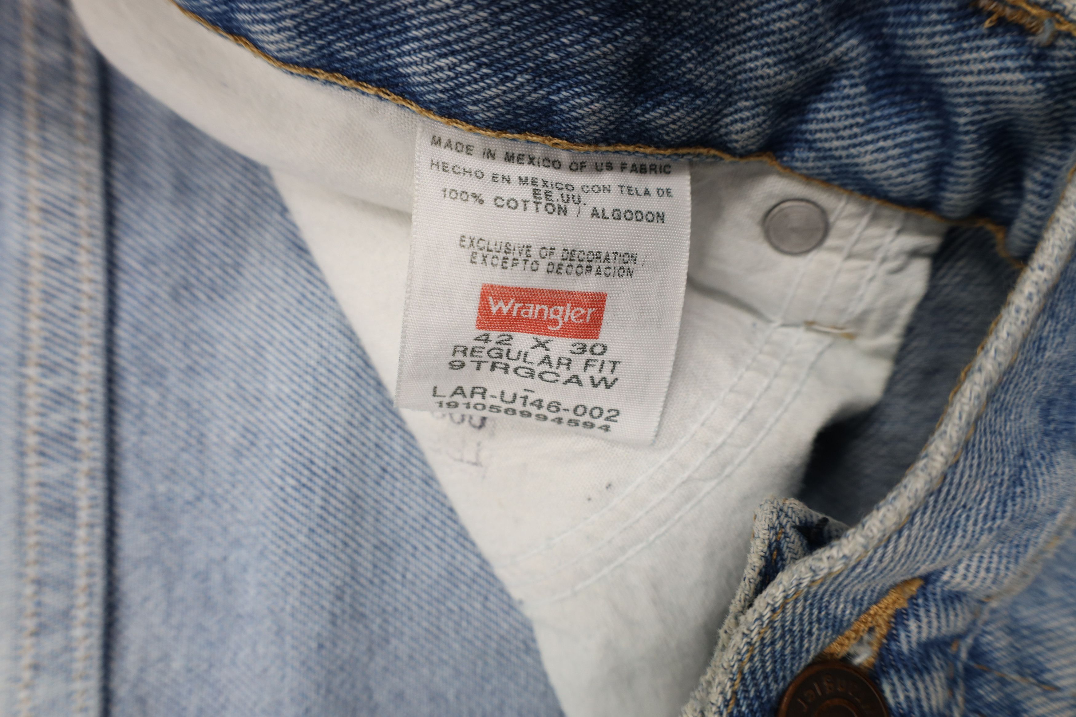 Vintage × Wrangler Vintage Wrangler Regular Wide Leg Denim Jeans Blue Cotton Size US 42 / EU 58 - 9 Thumbnail