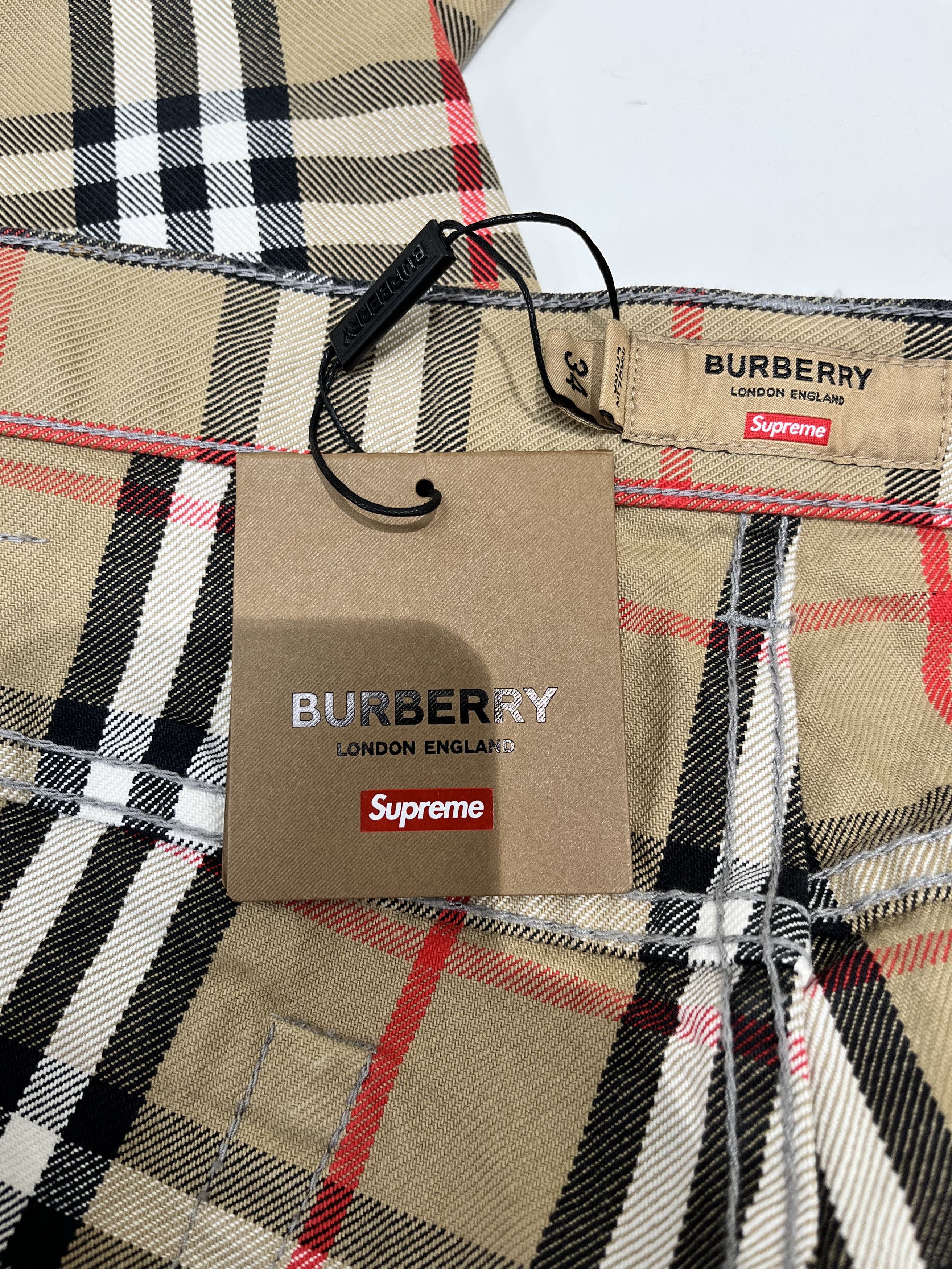 Burberry × Supreme Supreme x Burberry Regular Jean Beige Size US 34 / EU 50 - 10 Thumbnail