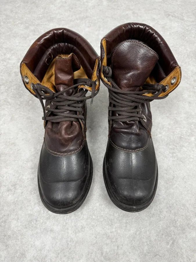 Dolce & Gabbana AW2008 Dolce & Gabbana Black & Brown Puffer Effect Leather Boots Size US 9 / EU 42 - 3 Thumbnail