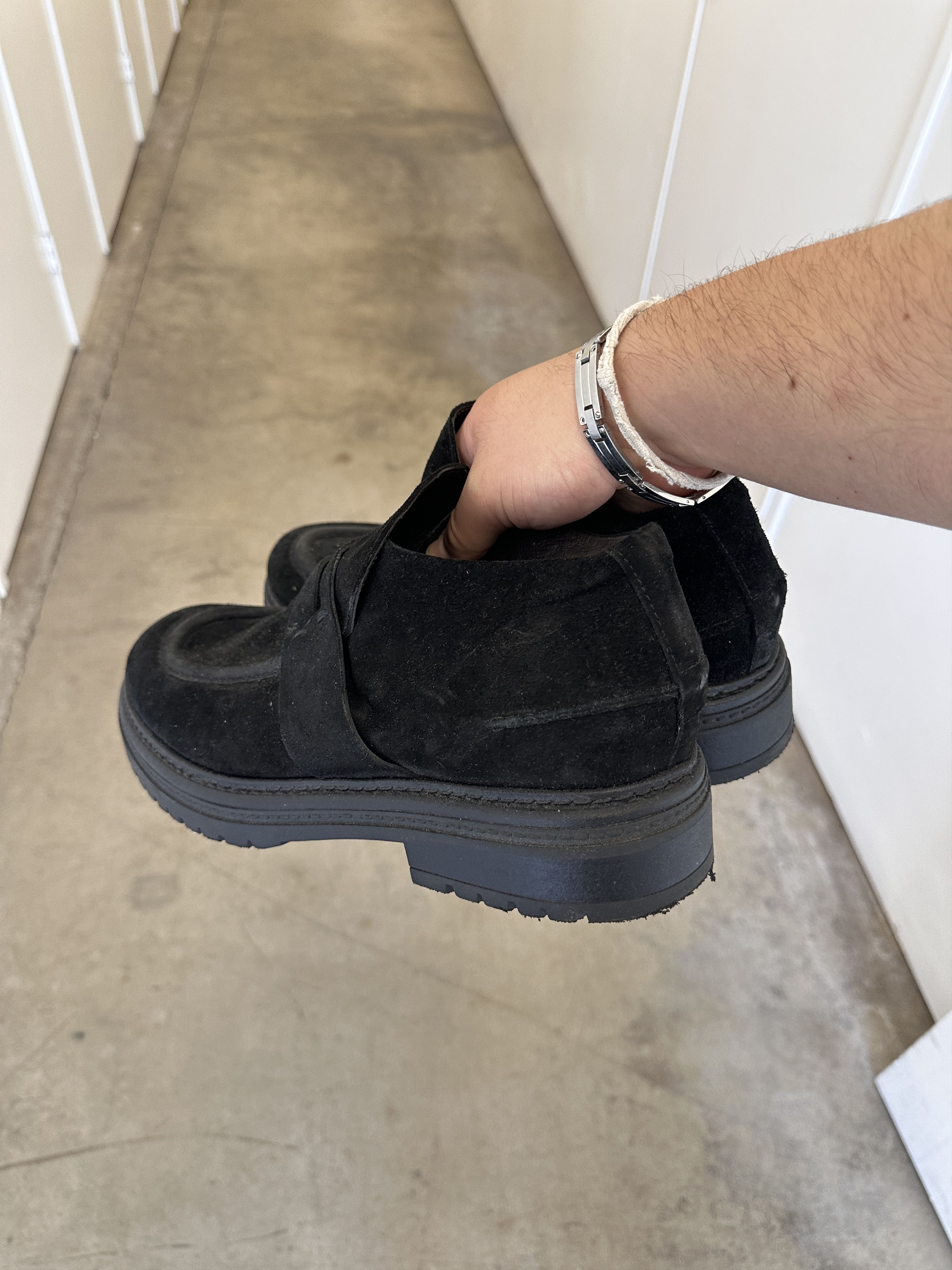 Handmade × Vintage Italian reverse Wallabee platform loafer. Size 13. 804. Size US 13 / EU 46 - 22 Thumbnail