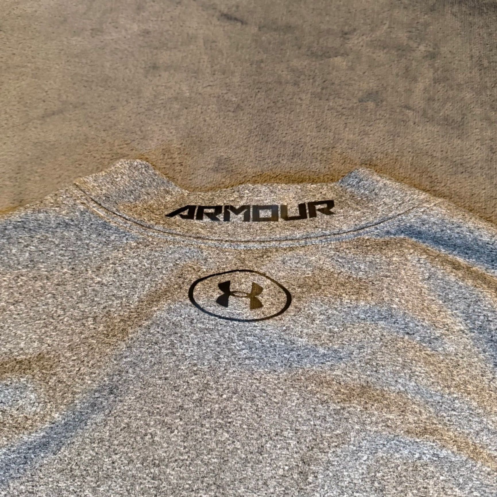 Under Armour Under Armour ColdGear Mock Neck Mens XXL Base Layer Gray Heathered Long Sleeve Shirt Size US XXL / EU 58 / 5 - 5 Thumbnail