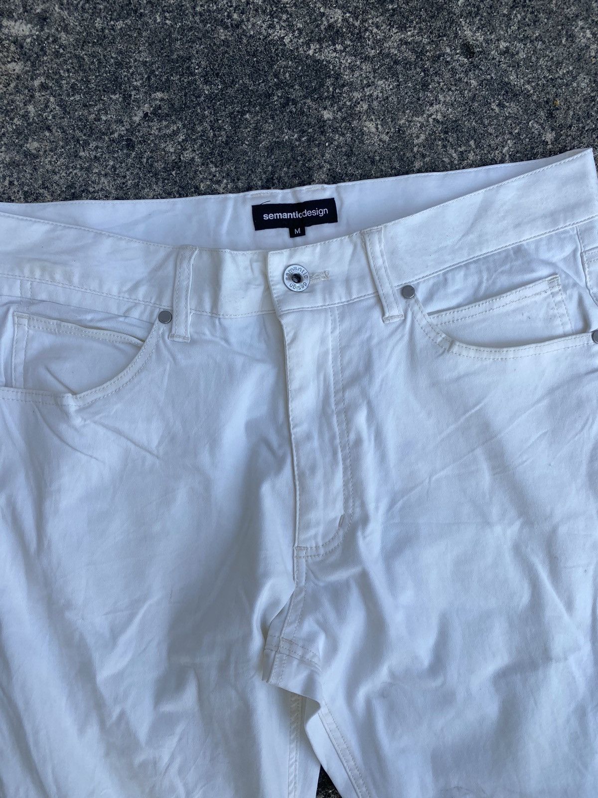 If Six Was Nine × Vintage × semanticdesign Semantic Design White Denim Pants Size US 31 - 3 Thumbnail