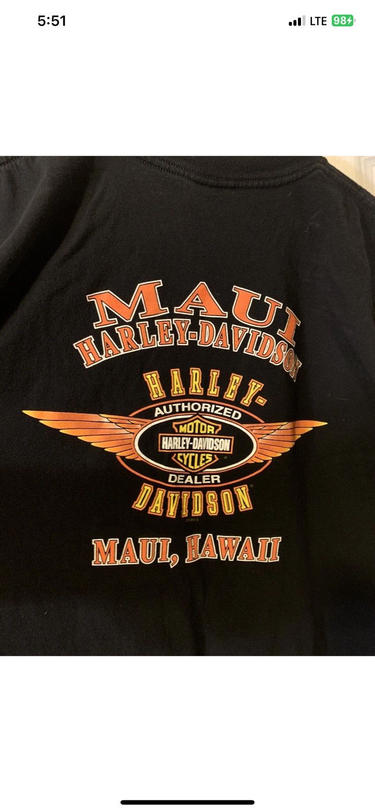 Harley Davidson Harley Davidson Vtg Hawaii XL Eagle Black Distressed 1996 Size US XL / EU 56 / 4 - 9 Thumbnail