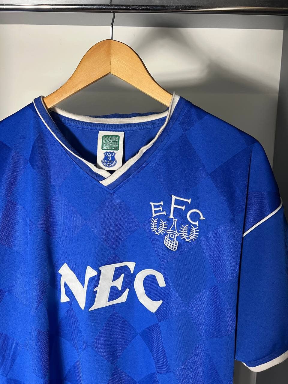 Vintage VERY RARE EVERTON ENGLAND RETRO SOCCER JERSRY BLOKE Y2K 90s Size US XL / EU 56 / 4 - 4 Thumbnail