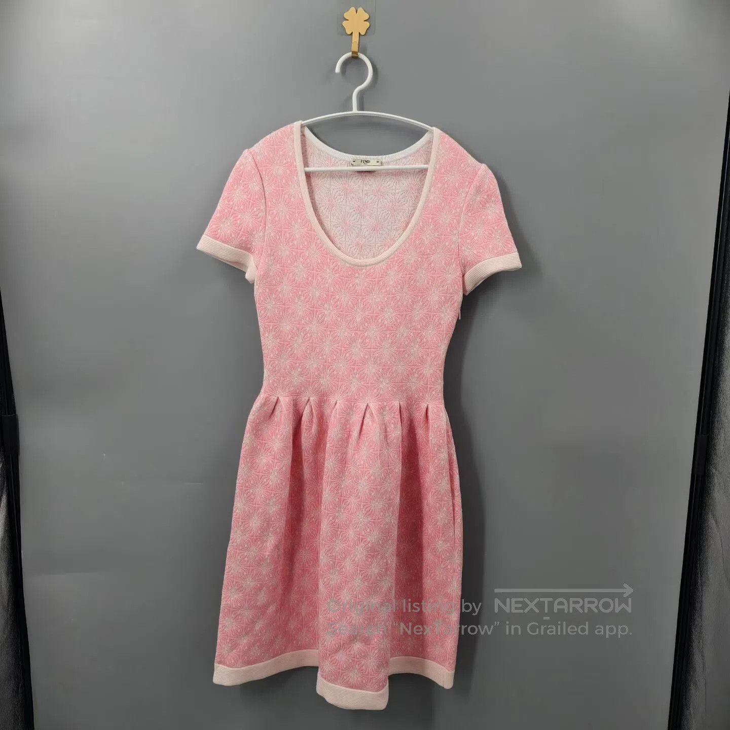 Fendi FENDI Pink floral dress| Size S / US 4 / IT 40 - 1 Thumbnail