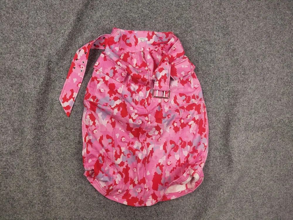 Vintage Manoush Design Bright pink camo belt mid-length Pocket skirt Size 28" / US 6 / IT 42 - 1 Thumbnail