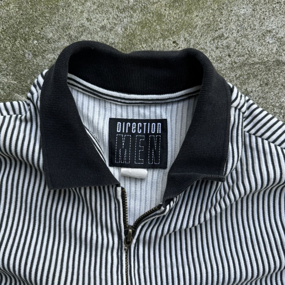 Vintage Thrashed Faded Distressed White Black Zip Shirt ERD Grunge Size US XL / EU 56 / 4 - 10 Thumbnail