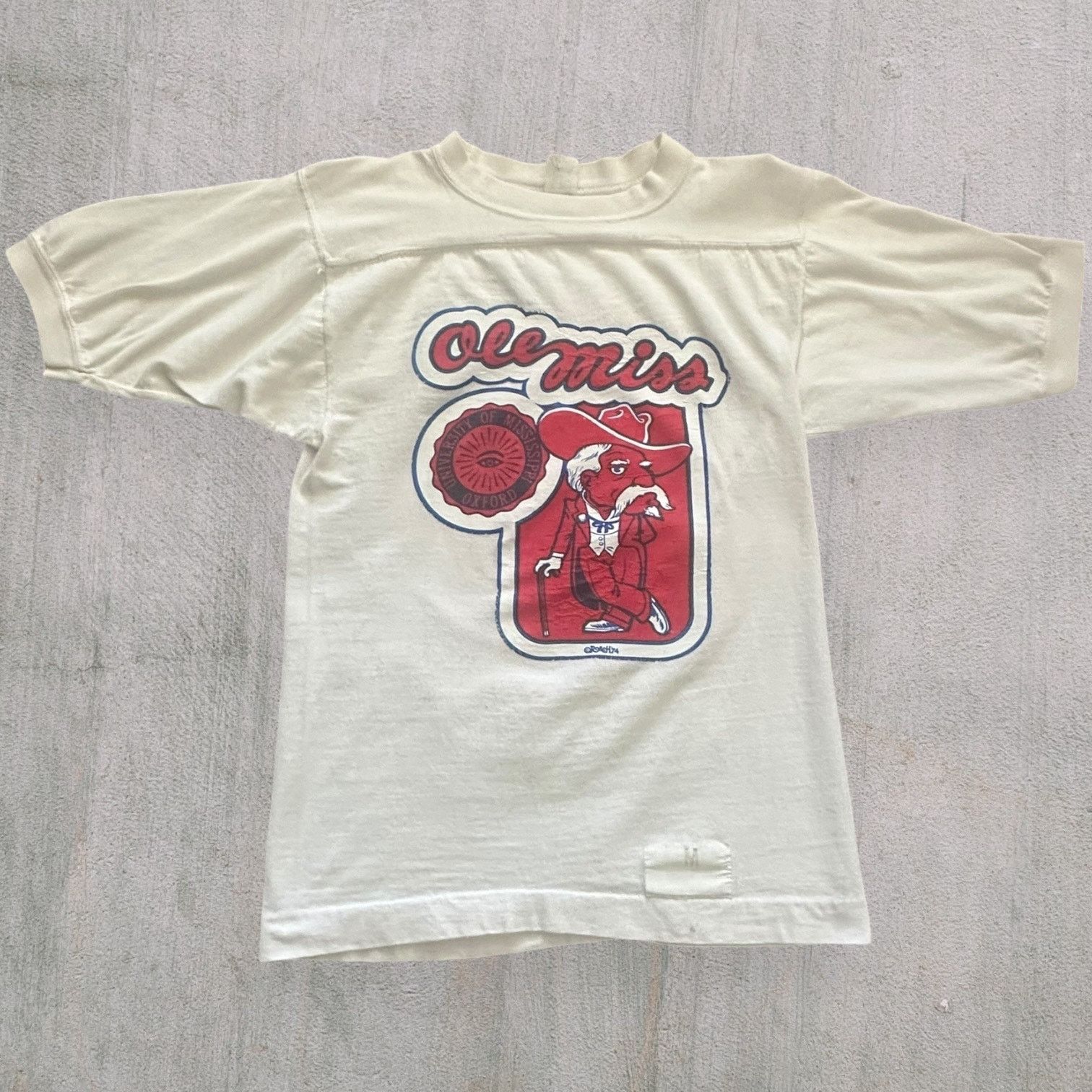 Other Ole miss 70s white tee colonel Reb 1974 Size US M / EU 48-50 / 2 - 1 Thumbnail
