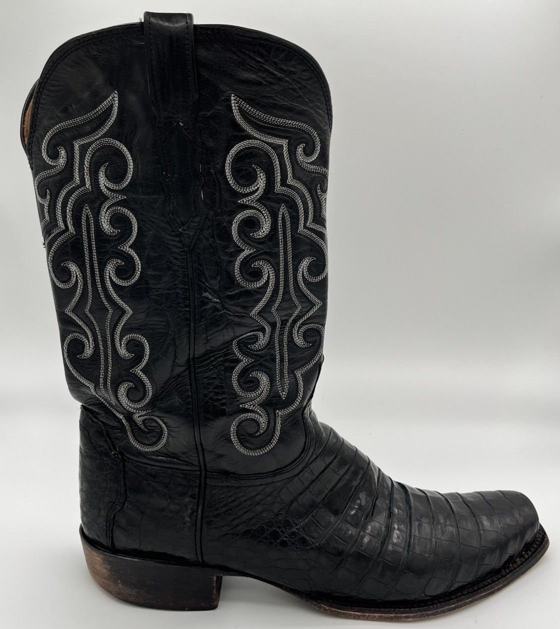 Lucchese LUCCHESE CLASSICS Black CAIMAN BELLY Cowboy Boots Size 13D Size US 13 / EU 46 - 4 Thumbnail