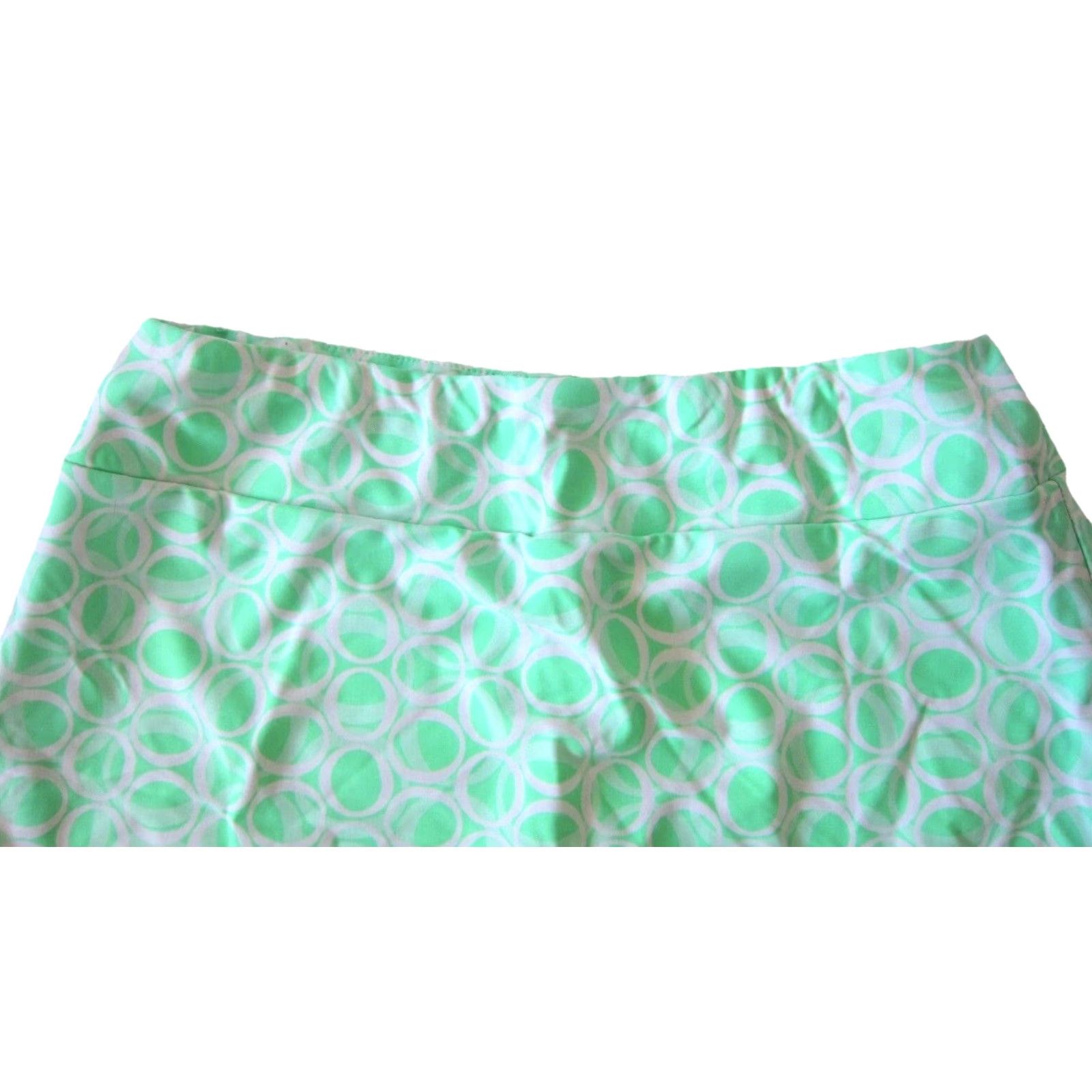Vintage BO & NIC Green White Polka Dot Stretch Tennis Skort L Women Activewear Short Skirt Built In Shorts Size 36" / US 14 / IT 50 - 3 Thumbnail