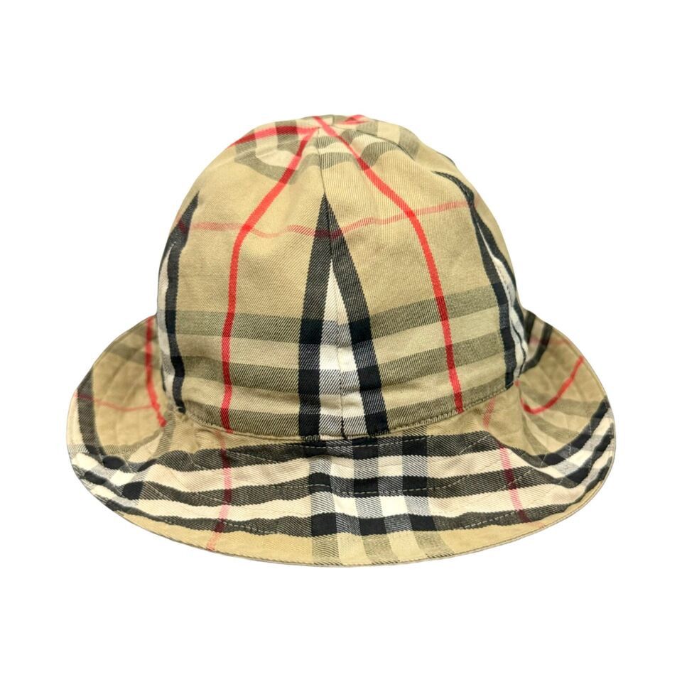 Burberry × Designer × Vintage VTG 90s Burberry Nova Check All Over Print Bucket Hat Size ONE SIZE - 1 Thumbnail