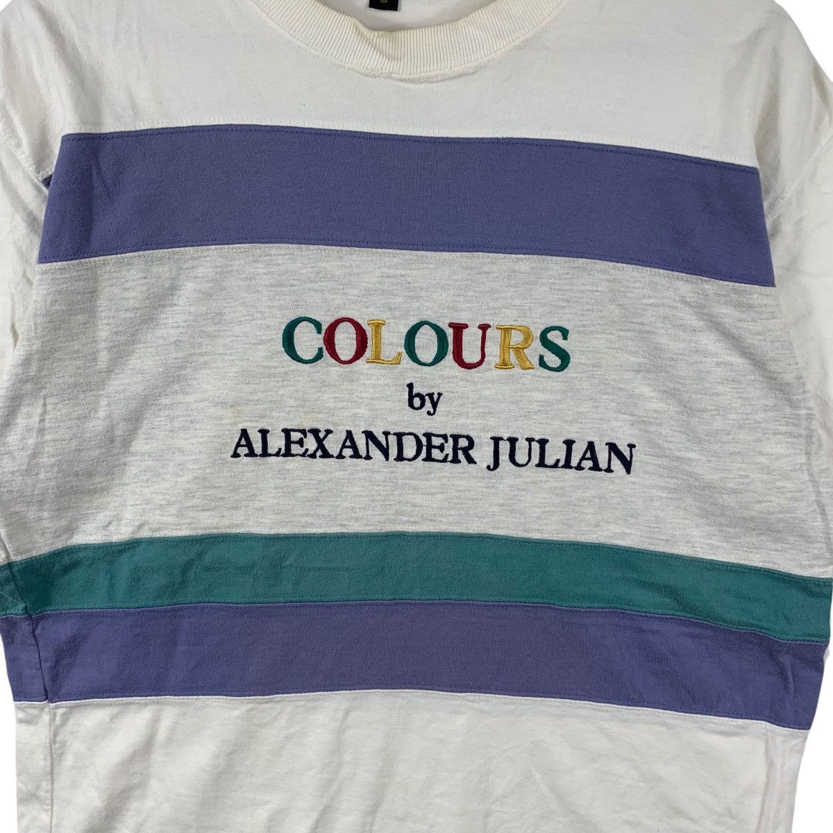 Alexander Julian Vintage ALEXANDER JULIAN COLOURS Collection Striped Tee Size M / US 6-8 / IT 42-44 - 4 Thumbnail