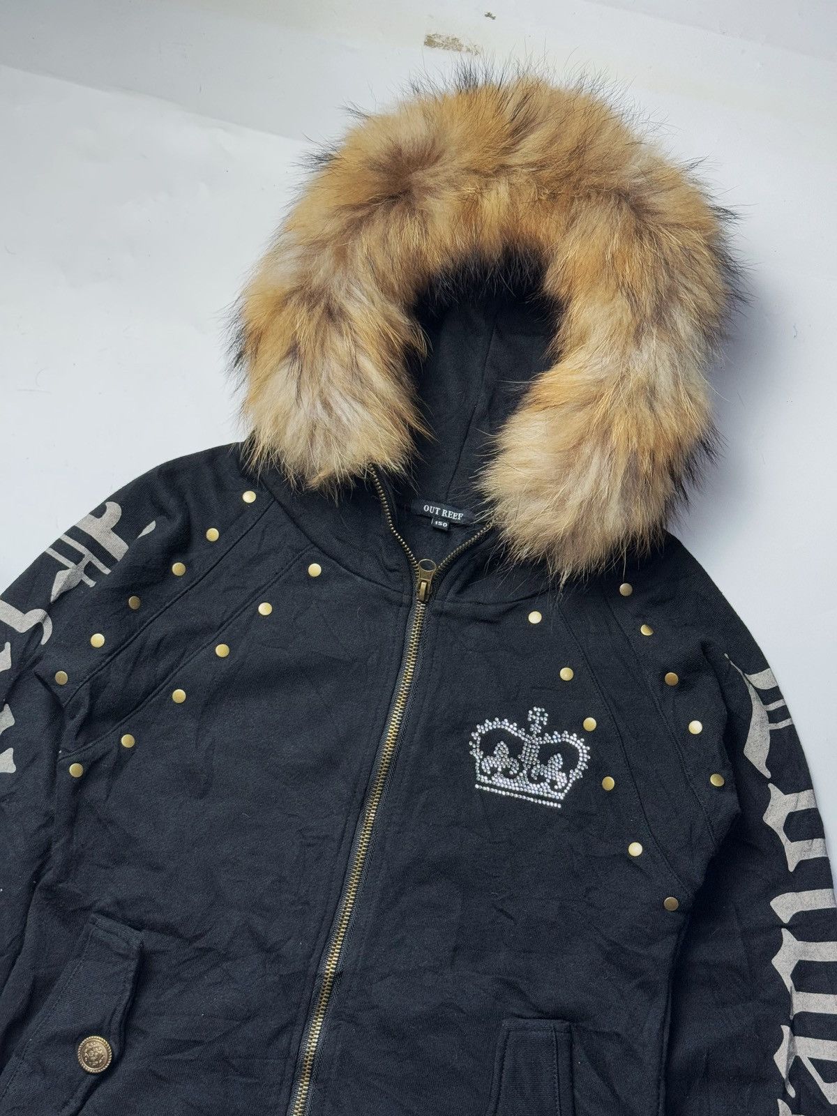 If Six Was Nine Outreef Fur Hoodie England Skulls Studded Gothic Japanese Size US S / EU 44-46 / 1 - 4 Thumbnail