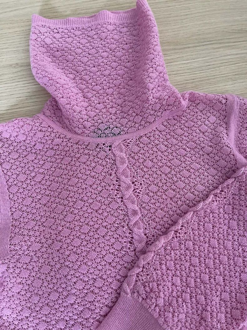 Chanel Chanel 23k pink lace cashmere sweater Size XS / US 0-2 / IT 36-38 - 4 Thumbnail