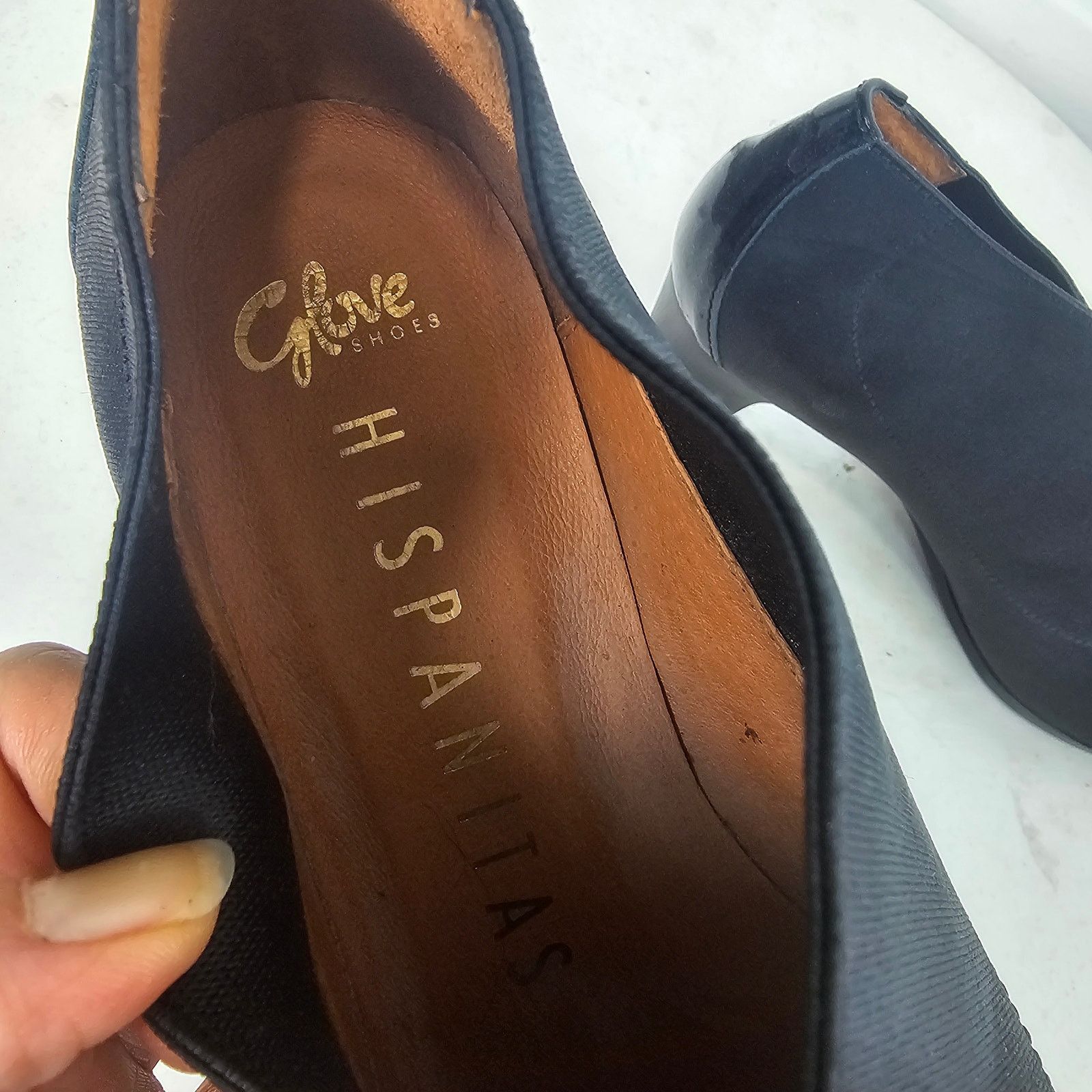 Globe Glove Shoes by Hispanitas Black Booties Slip Ons 38 (US 7) Size US 7 / IT 37 - 9 Thumbnail