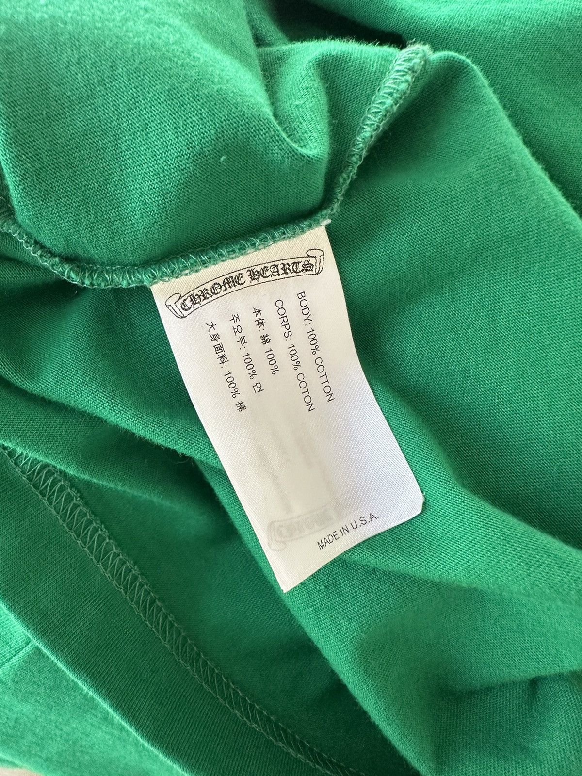 Chrome Hearts Horseshoe Long Sleeve T-shirt Green/Orange