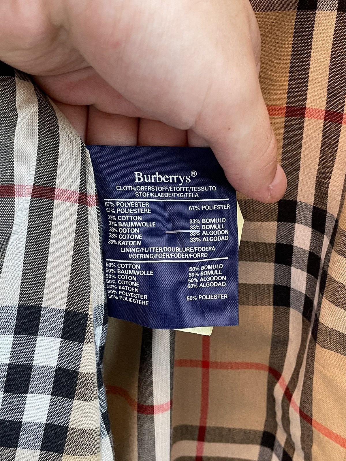 Burberry × Designer Burberry Burberrys Vintage 90s Nova Check Beige Trench Coat Size US L / EU 52-54 / 3 - 22 Thumbnail